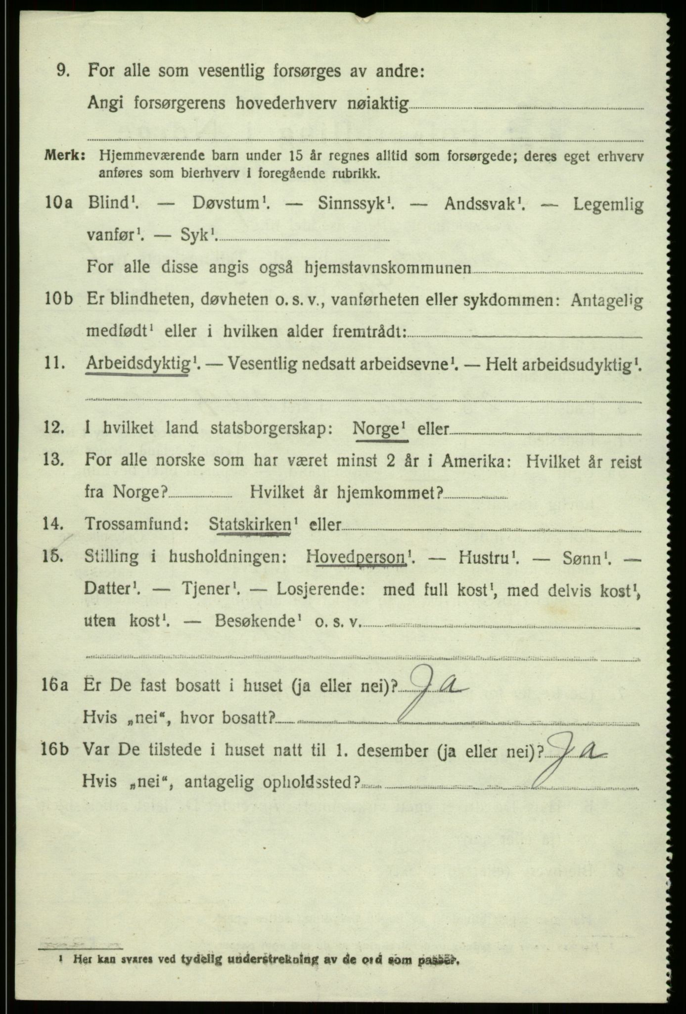 SAB, 1920 census for Strandvik, 1920, p. 1237