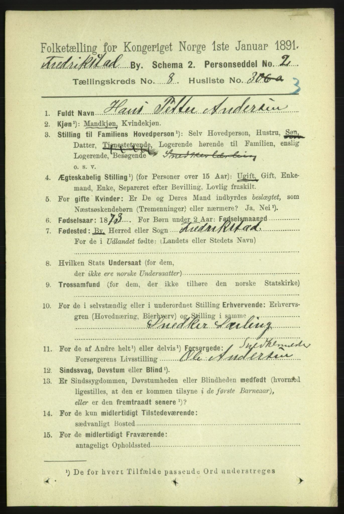 RA, 1891 census for 0103 Fredrikstad, 1891, p. 9767