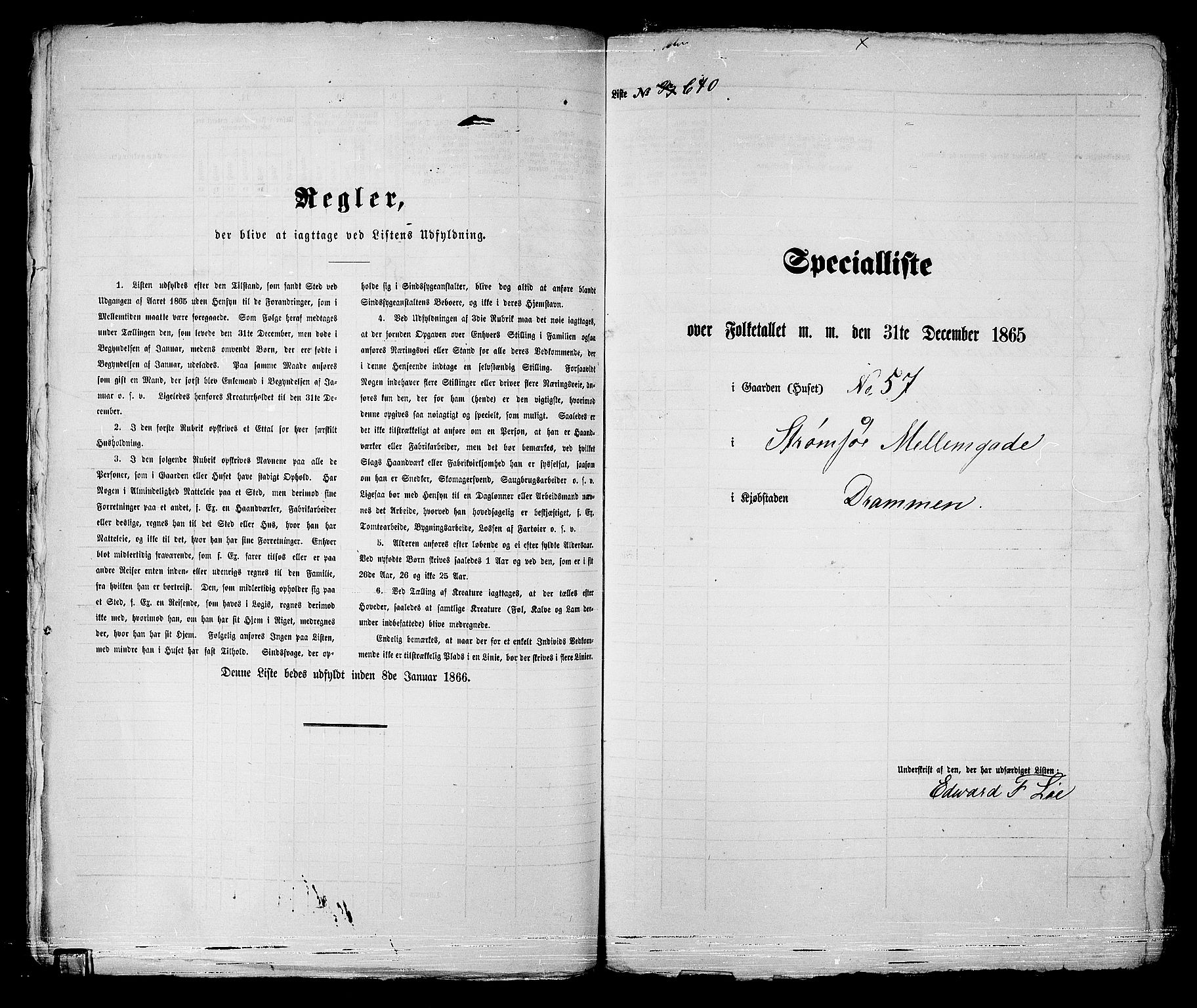 RA, 1865 census for Strømsø in Drammen, 1865, p. 95