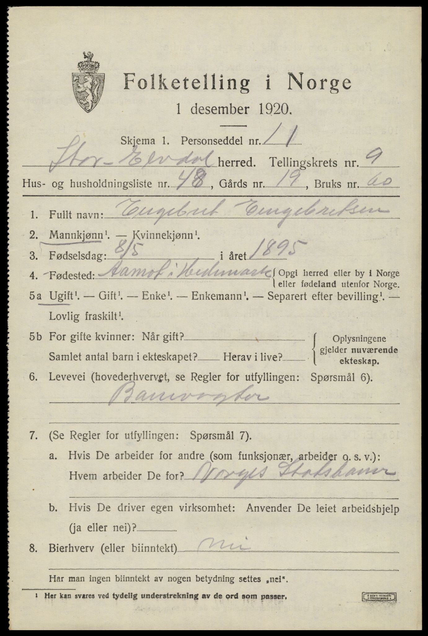 SAH, 1920 census for Stor-Elvdal, 1920, p. 9060