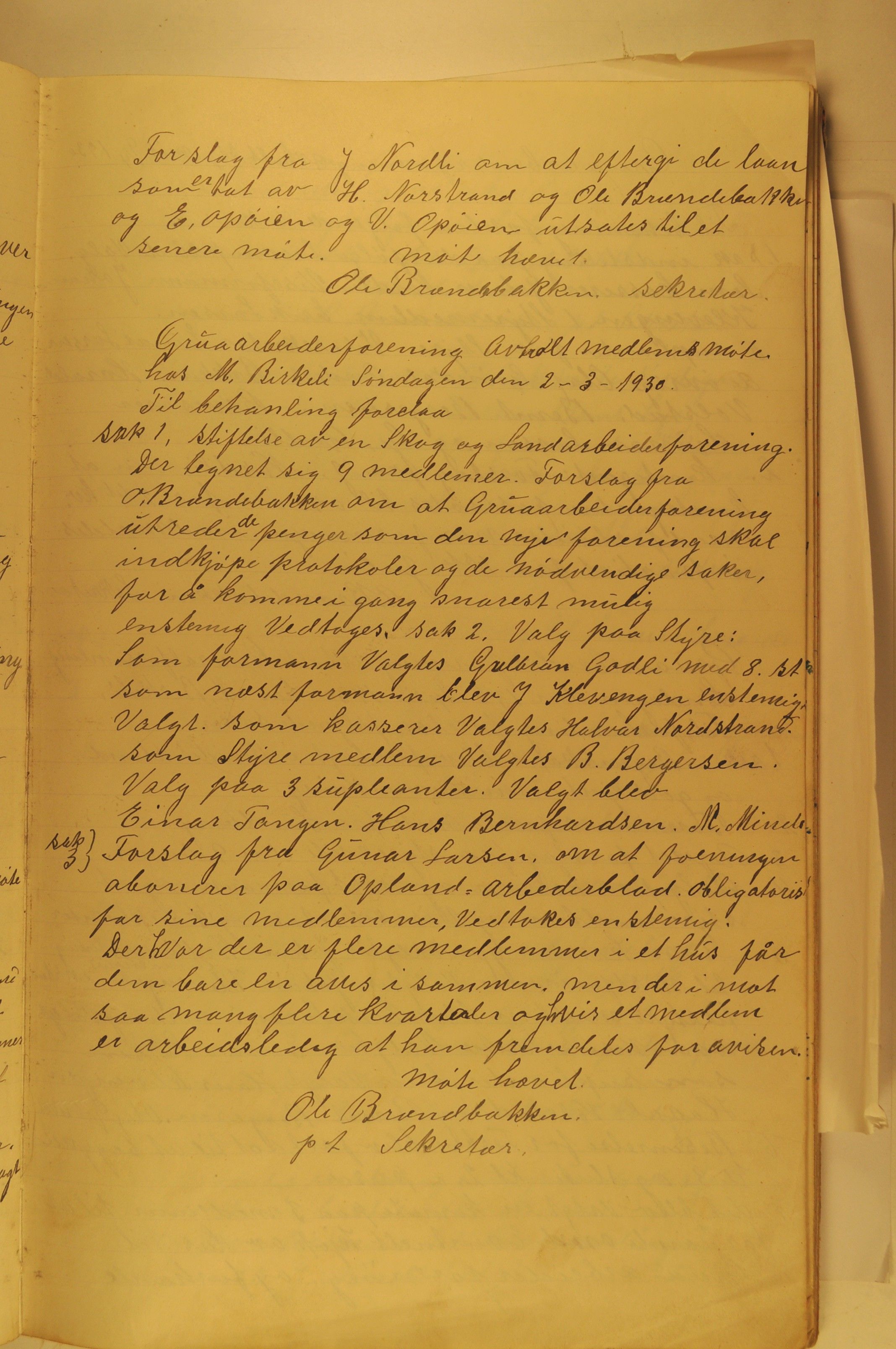 Grua Arbeiderlag, OARM/H-A-00261/A/L0001/0001: Forhandlingsprotokoller / Forhandlingsprotokoll Grua Arbeiderforening, 1918-1939