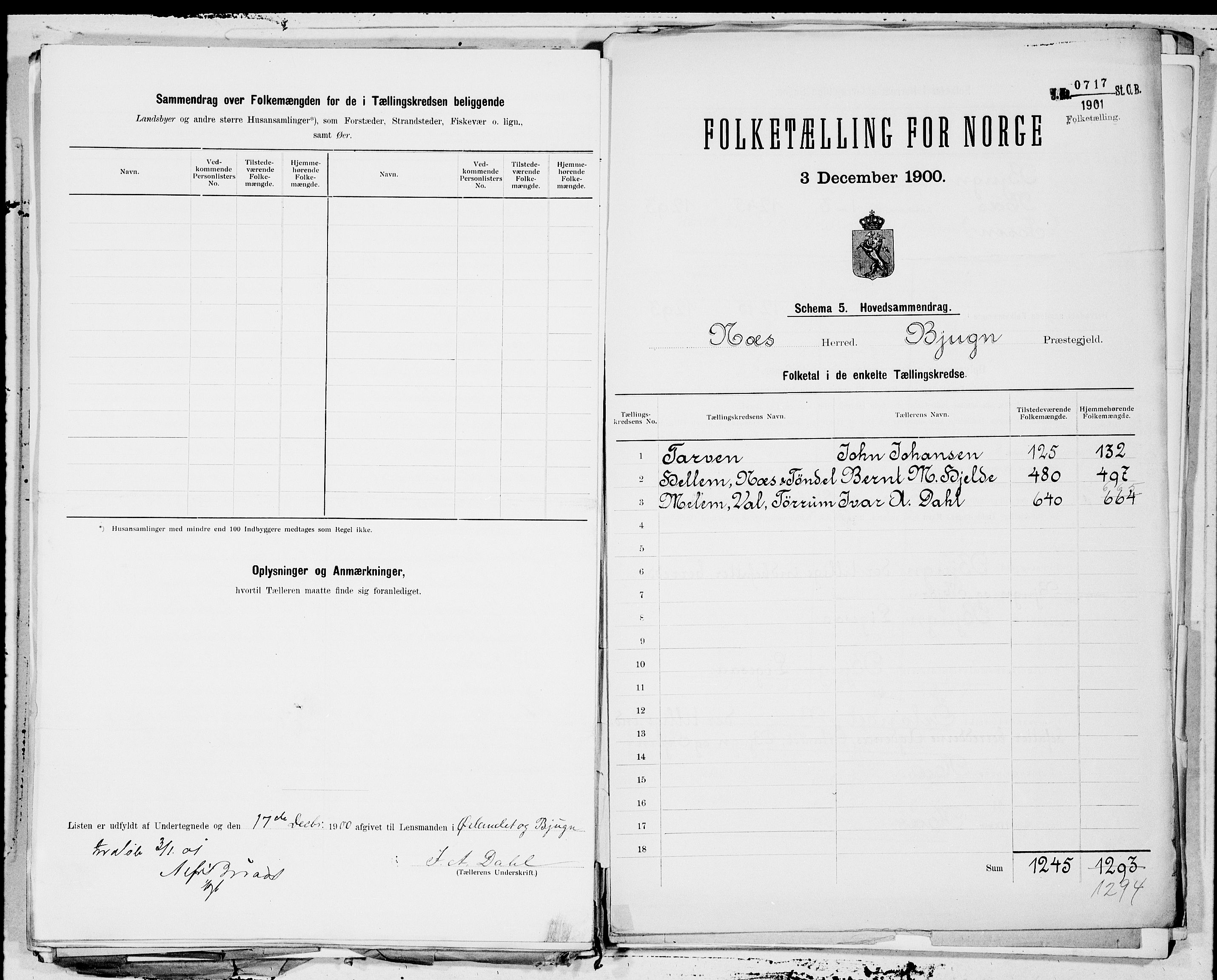 SAT, 1900 census for Nes, 1900, p. 10