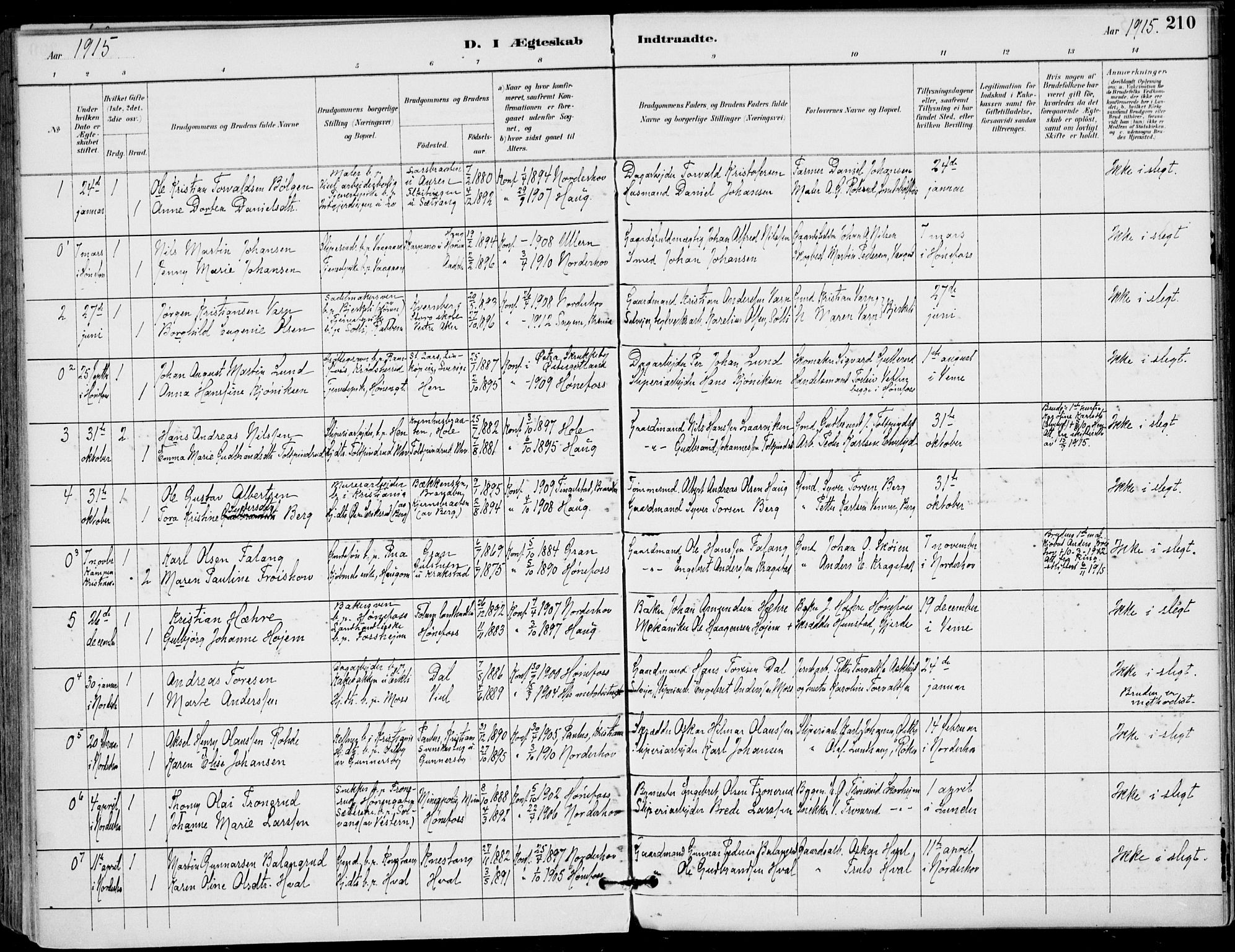 Haug kirkebøker, AV/SAKO-A-604/F/Fa/L0001: Parish register (official) no. 1, 1885-1917, p. 210