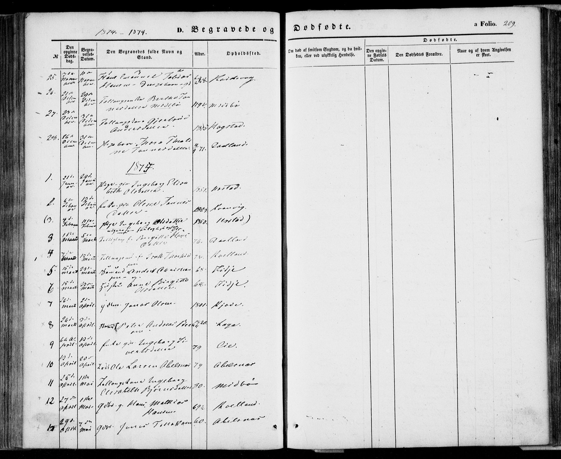 Flekkefjord sokneprestkontor, AV/SAK-1111-0012/F/Fa/Fab/L0004: Parish register (official) no. A 4, 1850-1875, p. 209