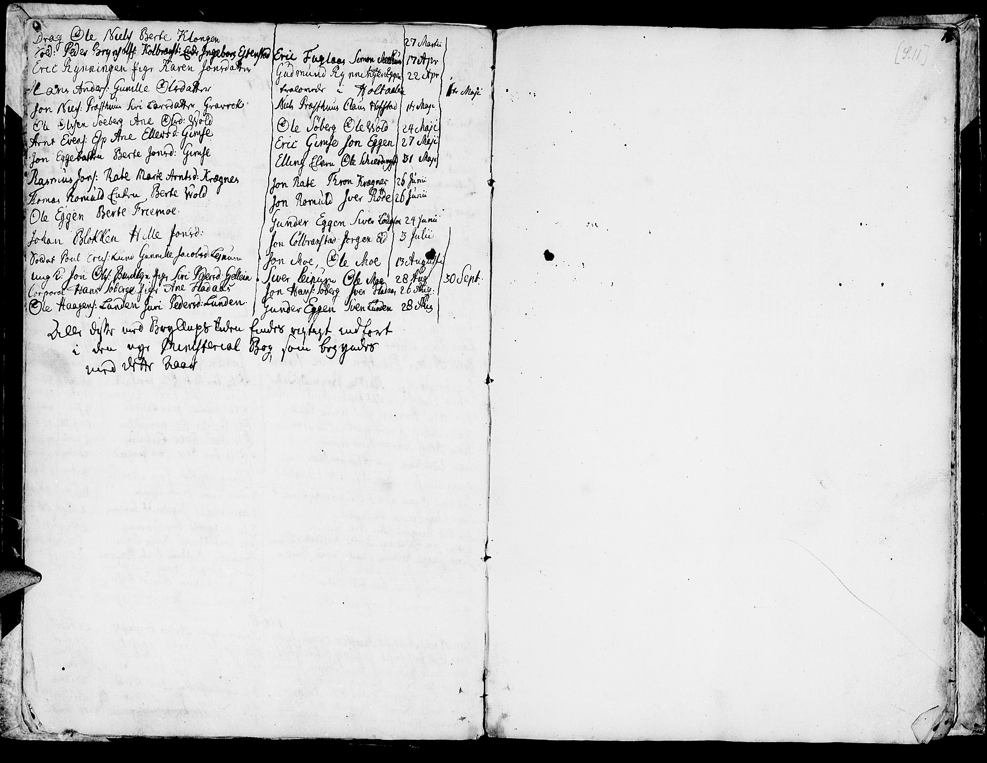 Ministerialprotokoller, klokkerbøker og fødselsregistre - Sør-Trøndelag, SAT/A-1456/691/L1057: Parish register (official) no. 691A01 /1, 1740-1767, p. 11