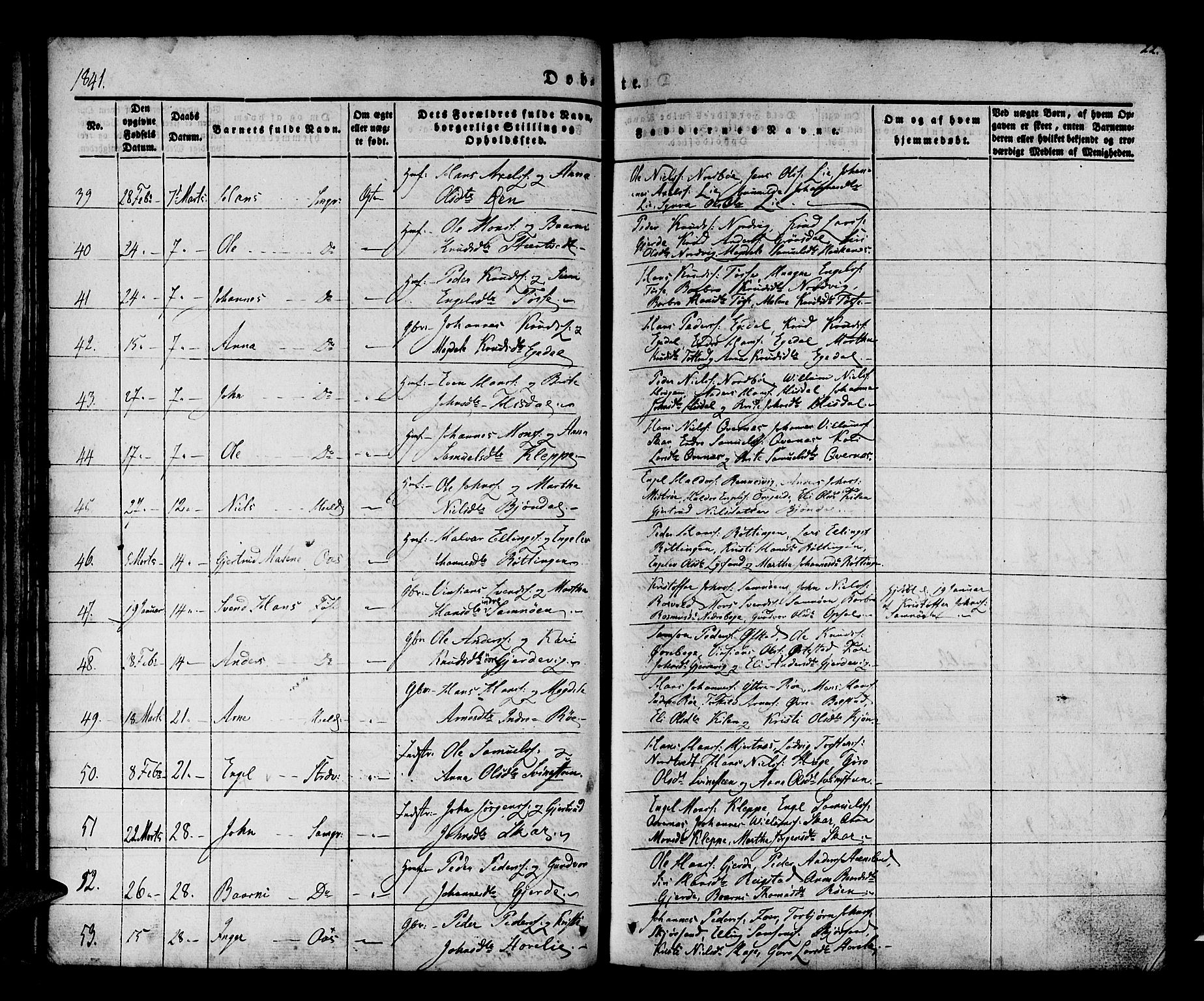 Os sokneprestembete, AV/SAB-A-99929: Parish register (official) no. A 15, 1839-1851, p. 23