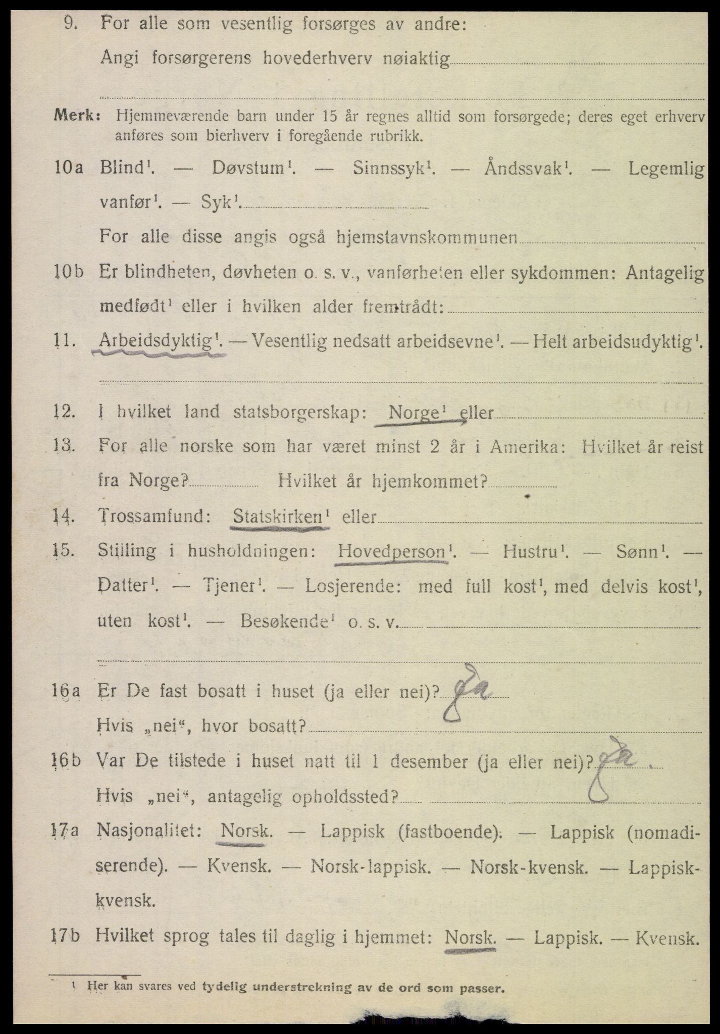 SAT, 1920 census for Alstahaug, 1920, p. 1242