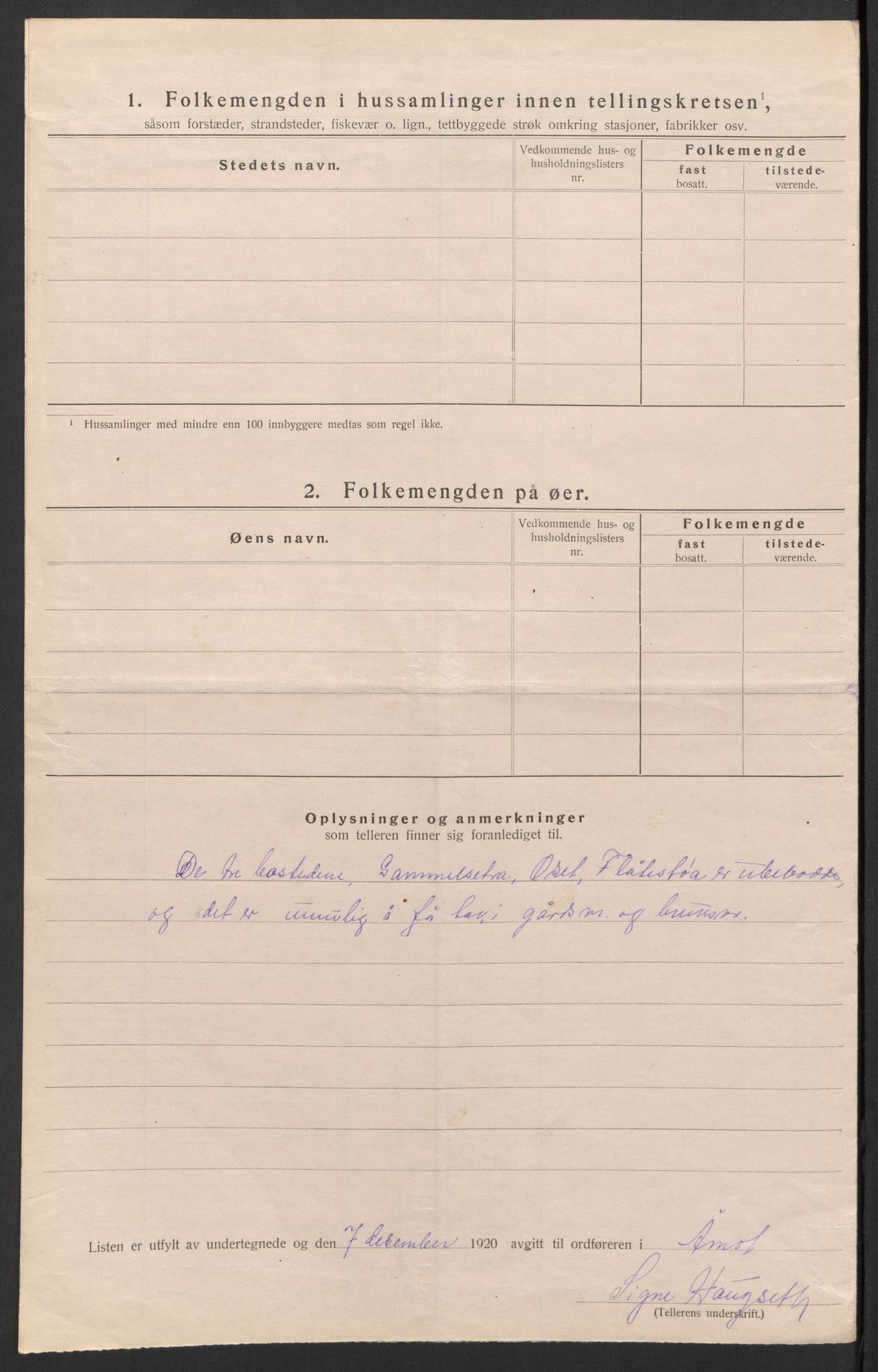 SAH, 1920 census for Åmot, 1920, p. 37