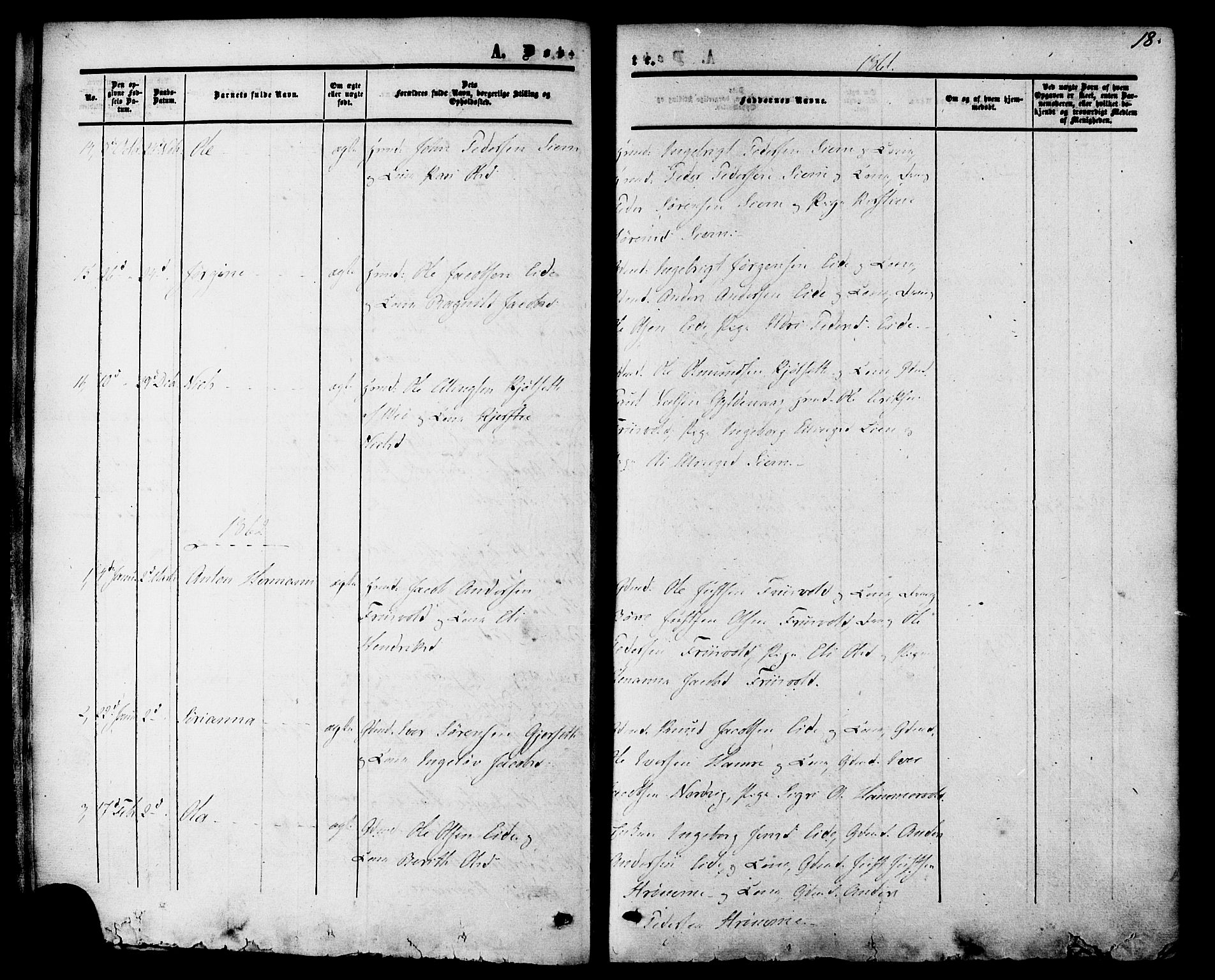 Ministerialprotokoller, klokkerbøker og fødselsregistre - Møre og Romsdal, AV/SAT-A-1454/542/L0552: Parish register (official) no. 542A02, 1854-1884, p. 18