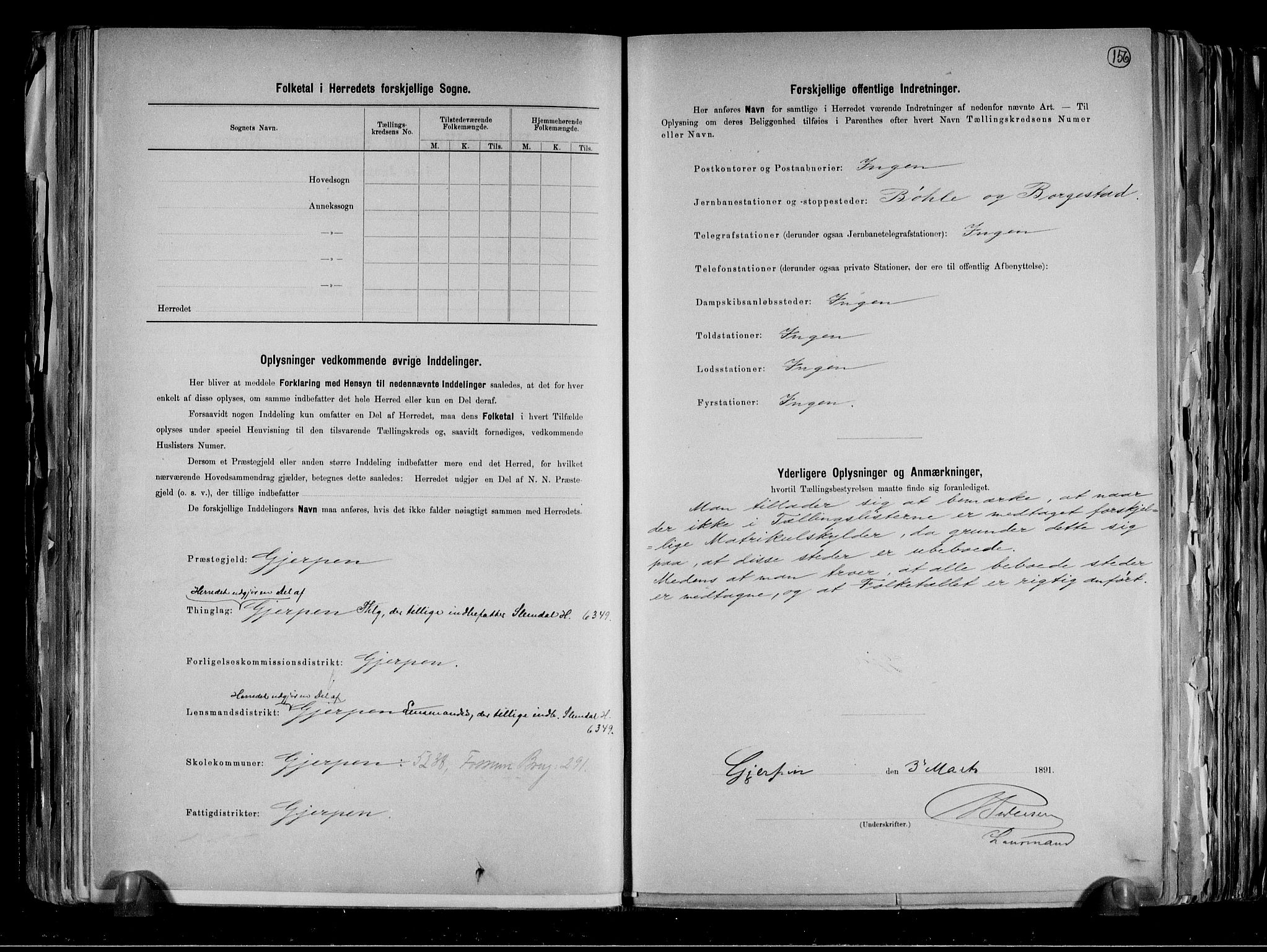 RA, 1891 census for 0812 Gjerpen, 1891, p. 3