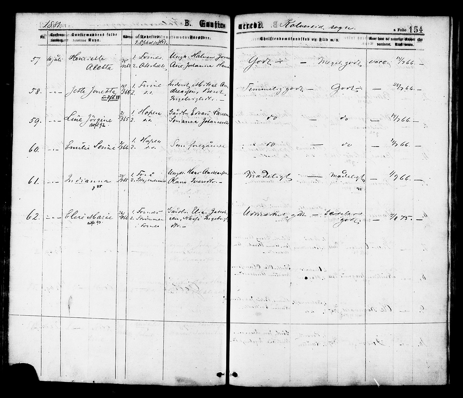 Ministerialprotokoller, klokkerbøker og fødselsregistre - Nord-Trøndelag, SAT/A-1458/780/L0642: Parish register (official) no. 780A07 /1, 1874-1885, p. 154