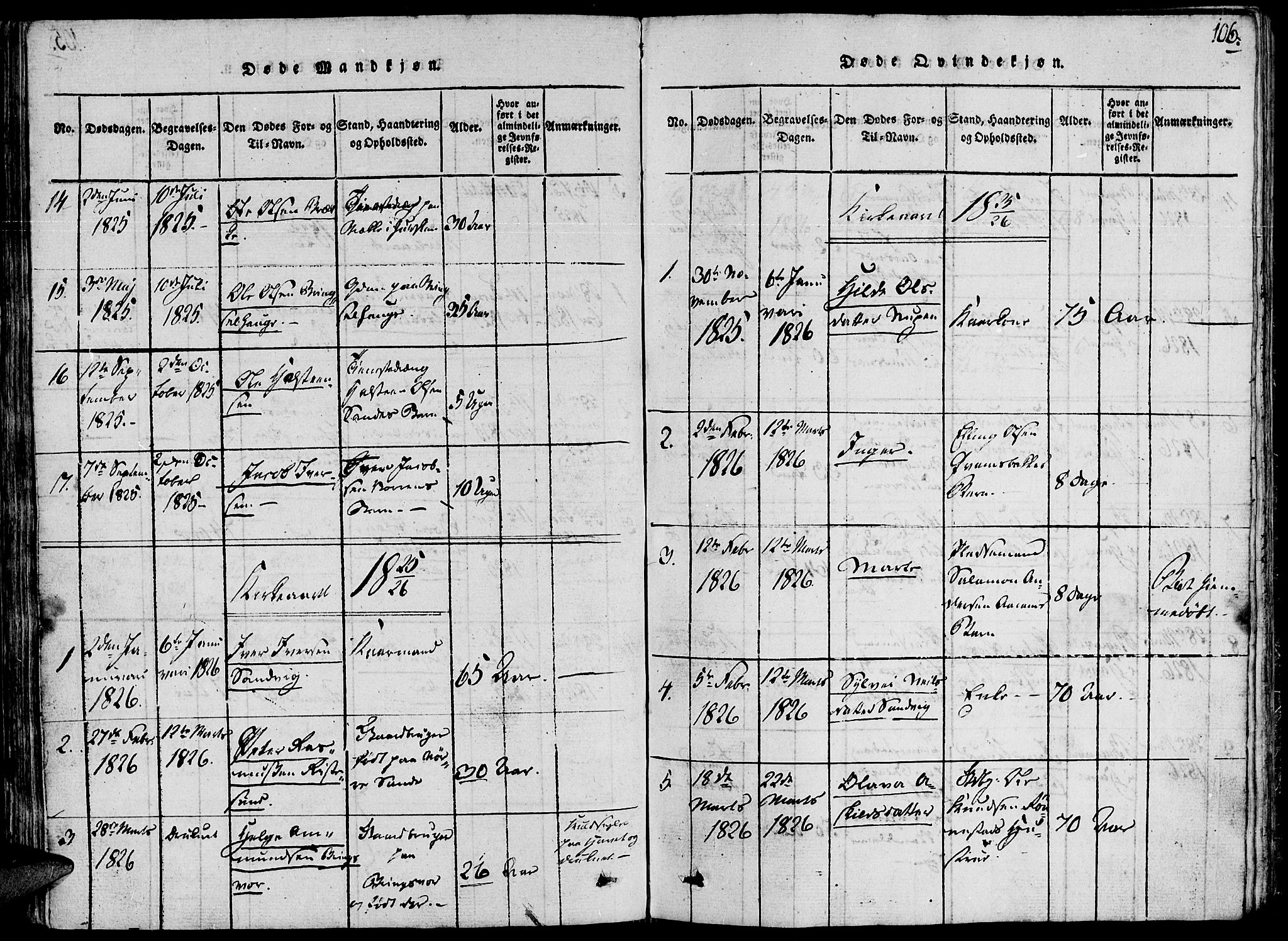 Ministerialprotokoller, klokkerbøker og fødselsregistre - Møre og Romsdal, AV/SAT-A-1454/503/L0033: Parish register (official) no. 503A01, 1816-1841, p. 106