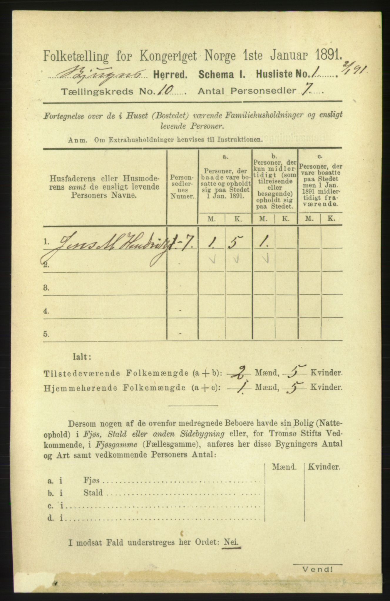 RA, 1891 census for 1627 Bjugn, 1891, p. 2651