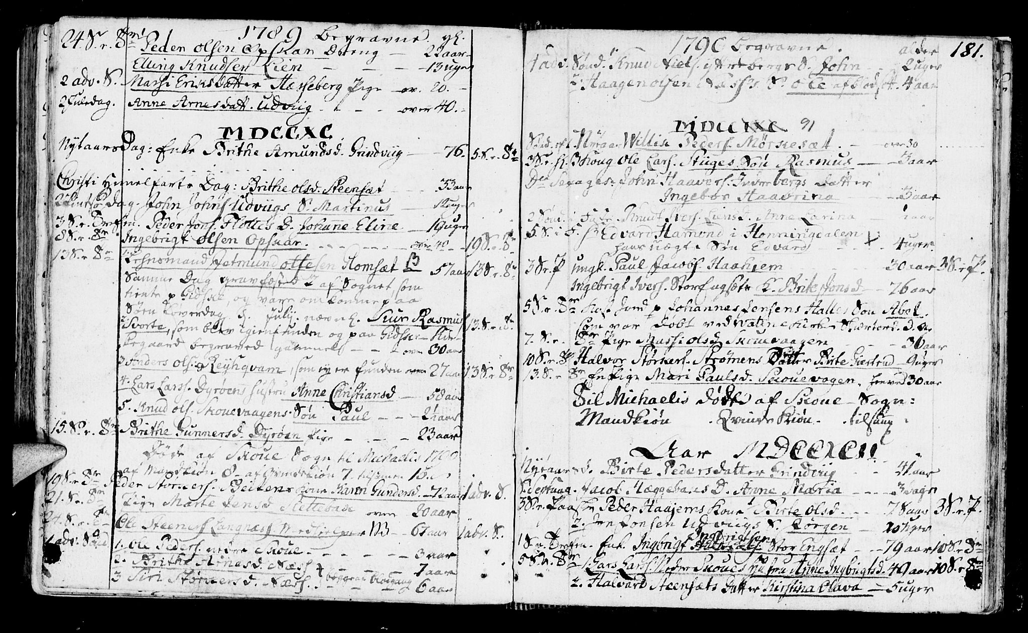 Ministerialprotokoller, klokkerbøker og fødselsregistre - Møre og Romsdal, SAT/A-1454/524/L0350: Parish register (official) no. 524A02, 1780-1817, p. 181
