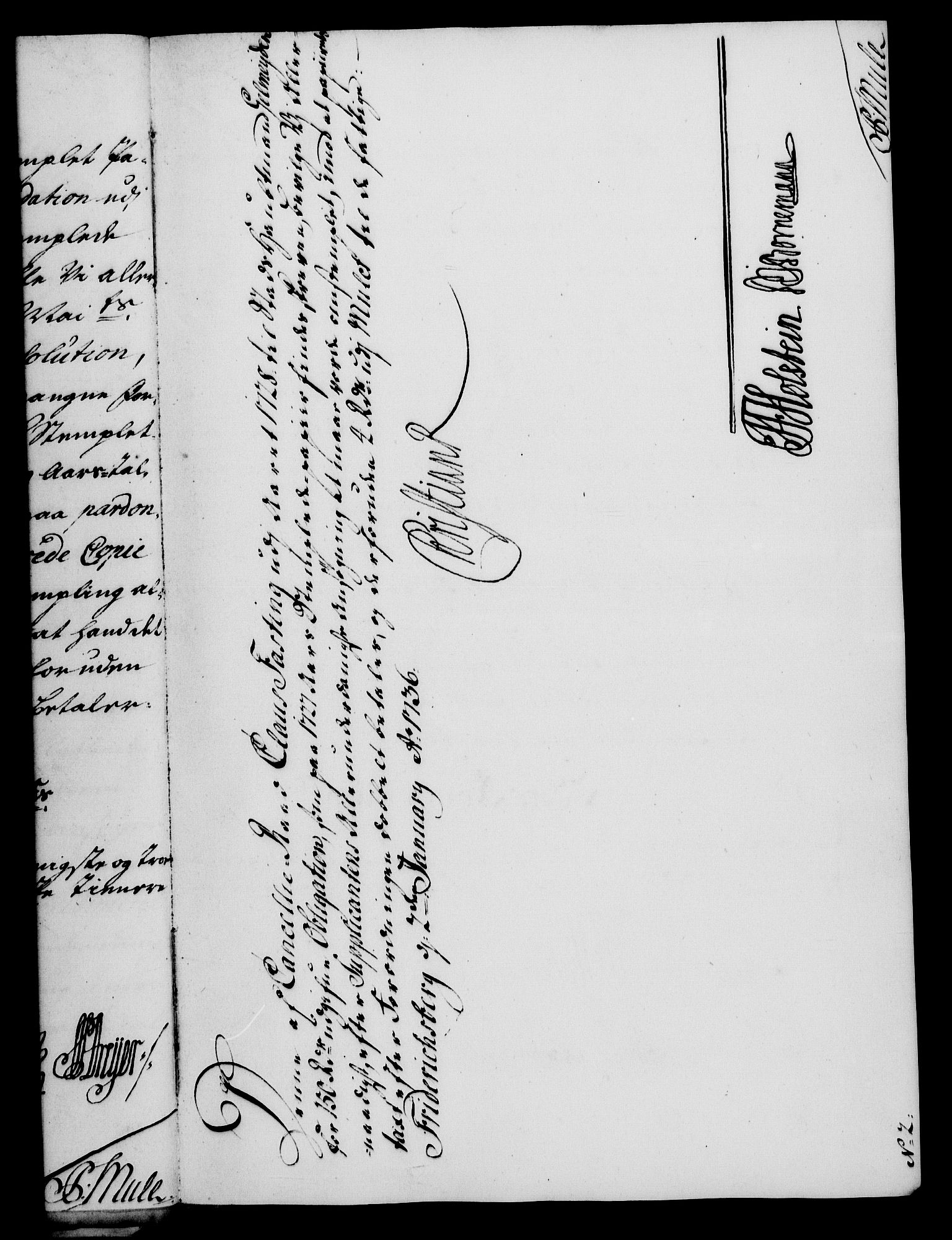 Rentekammeret, Kammerkanselliet, RA/EA-3111/G/Gf/Gfa/L0019: Norsk relasjons- og resolusjonsprotokoll (merket RK 52.19), 1736, p. 49