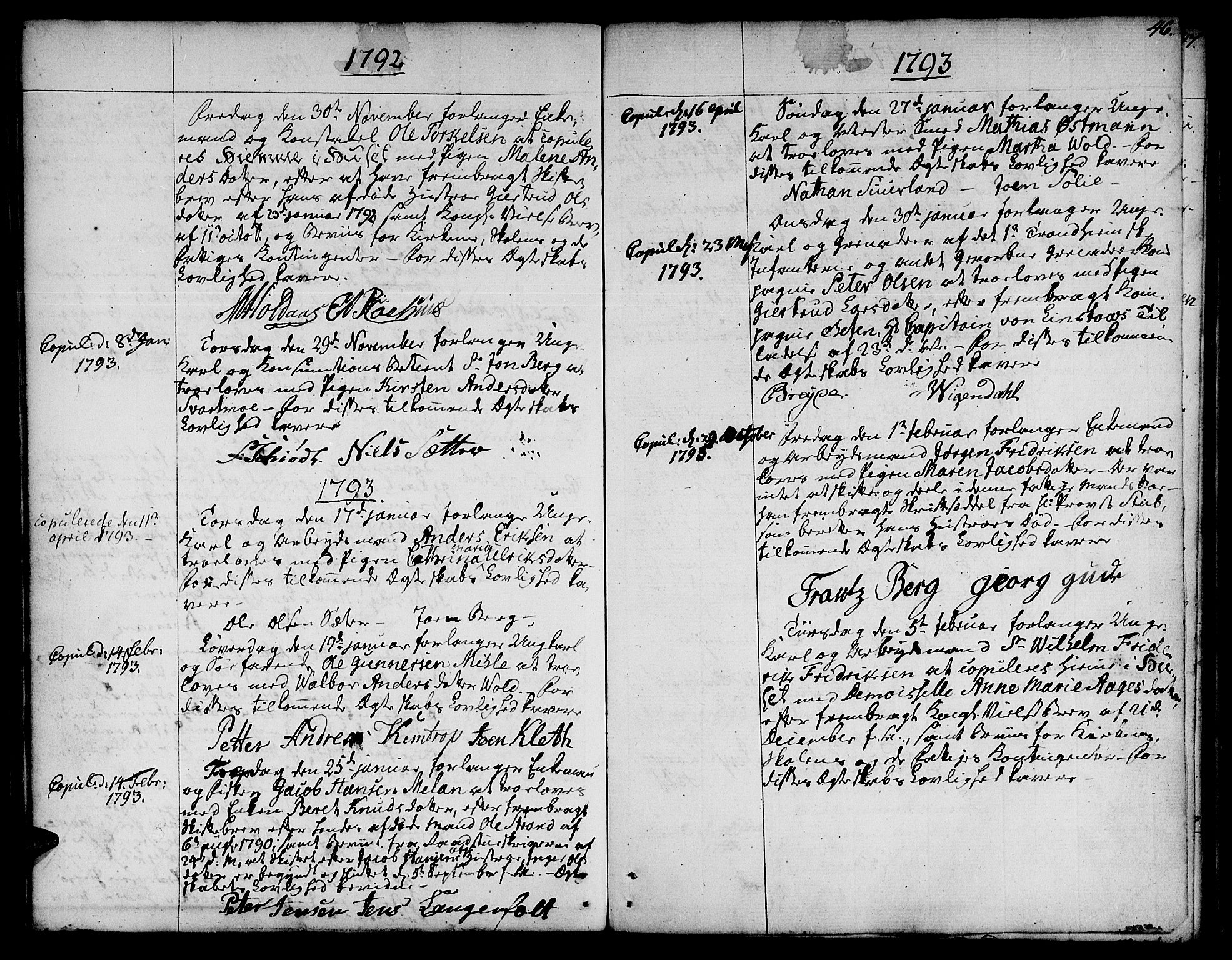 Ministerialprotokoller, klokkerbøker og fødselsregistre - Sør-Trøndelag, SAT/A-1456/601/L0041: Parish register (official) no. 601A09, 1784-1801, p. 46
