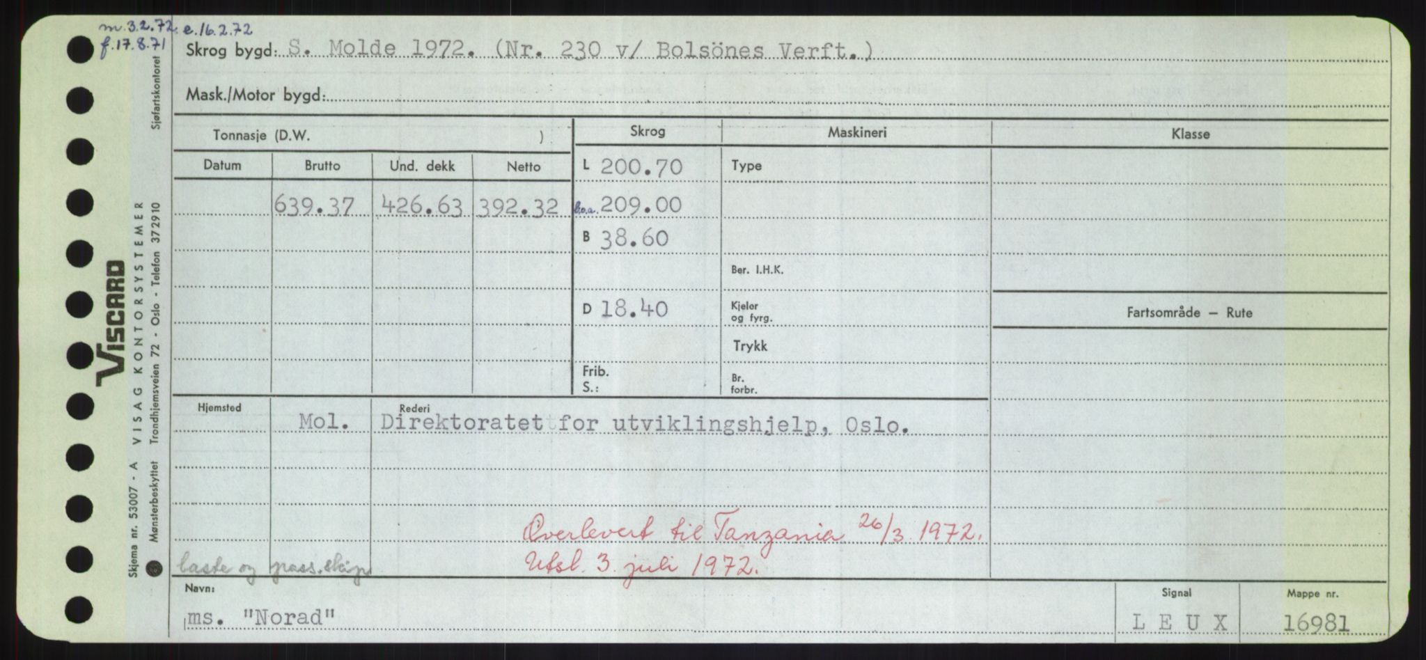 Sjøfartsdirektoratet med forløpere, Skipsmålingen, AV/RA-S-1627/H/Hd/L0026: Fartøy, N-Norhol, p. 349