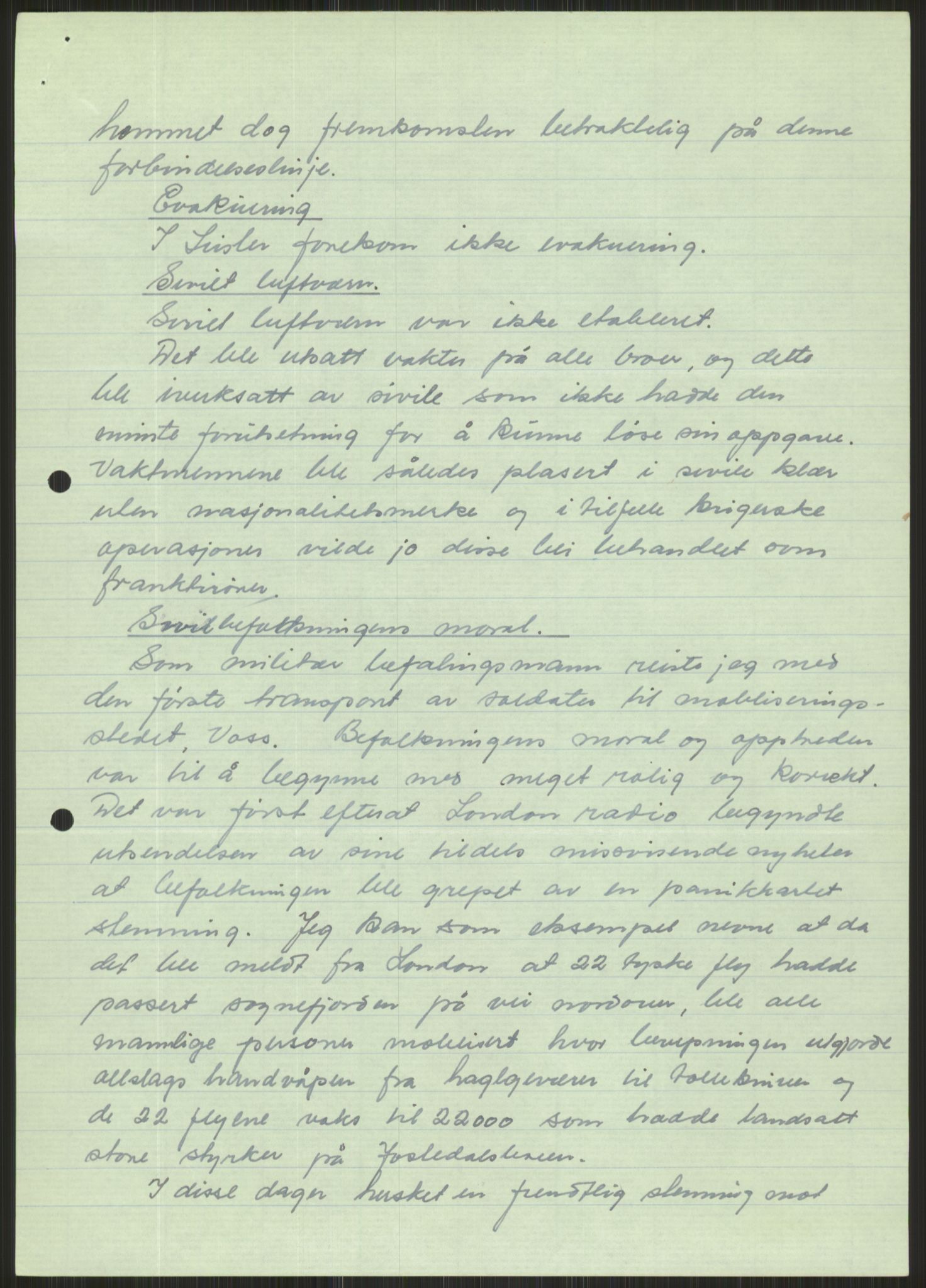 Forsvaret, Forsvarets krigshistoriske avdeling, AV/RA-RAFA-2017/Y/Ya/L0015: II-C-11-31 - Fylkesmenn.  Rapporter om krigsbegivenhetene 1940., 1940, p. 558