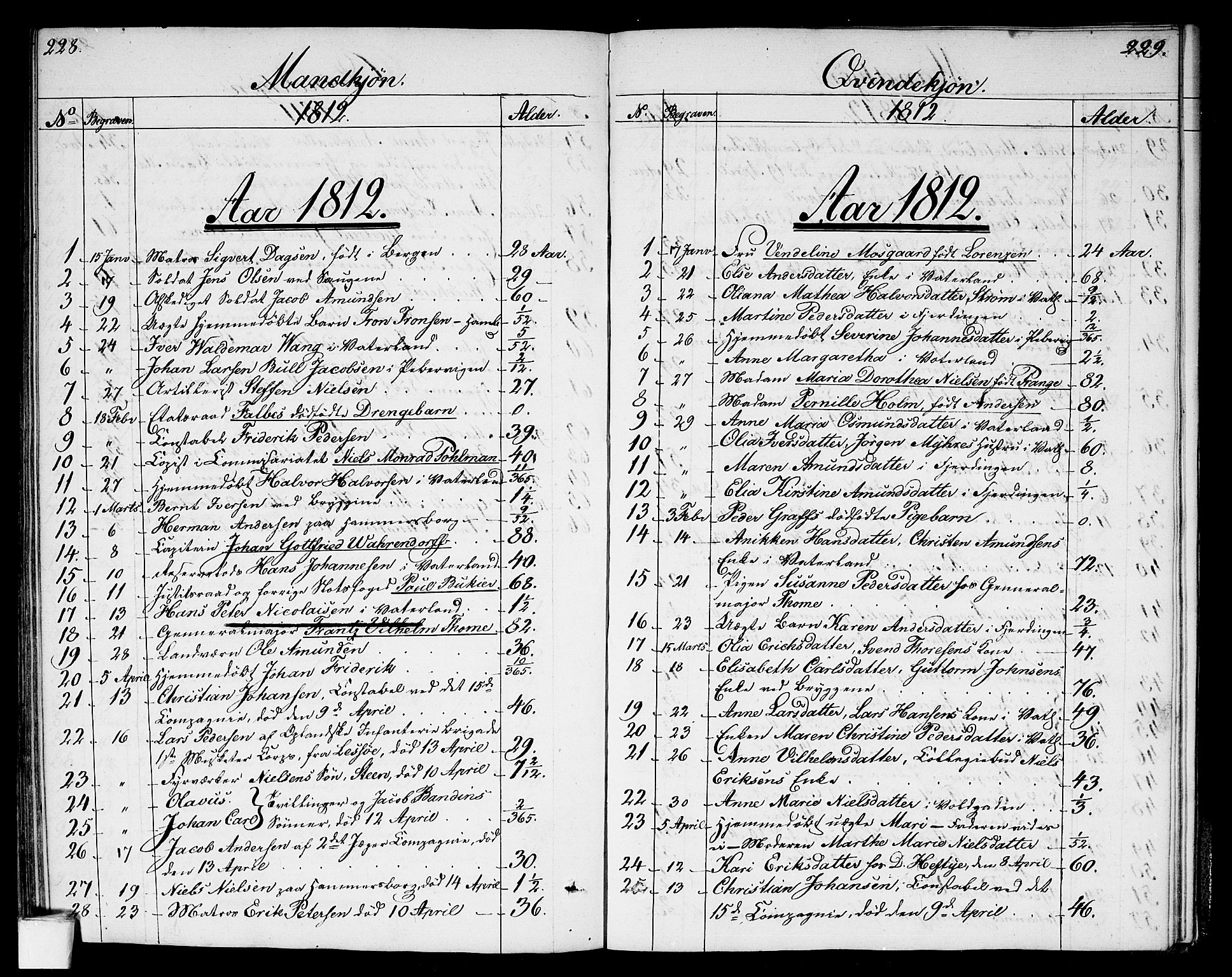Garnisonsmenigheten Kirkebøker, SAO/A-10846/G/Ga/L0002: Parish register (copy) no. 2, 1810-1814, p. 228-229