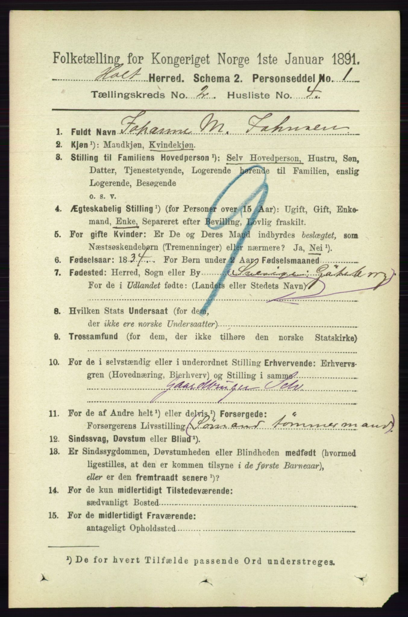 RA, 1891 census for 0914 Holt, 1891, p. 676