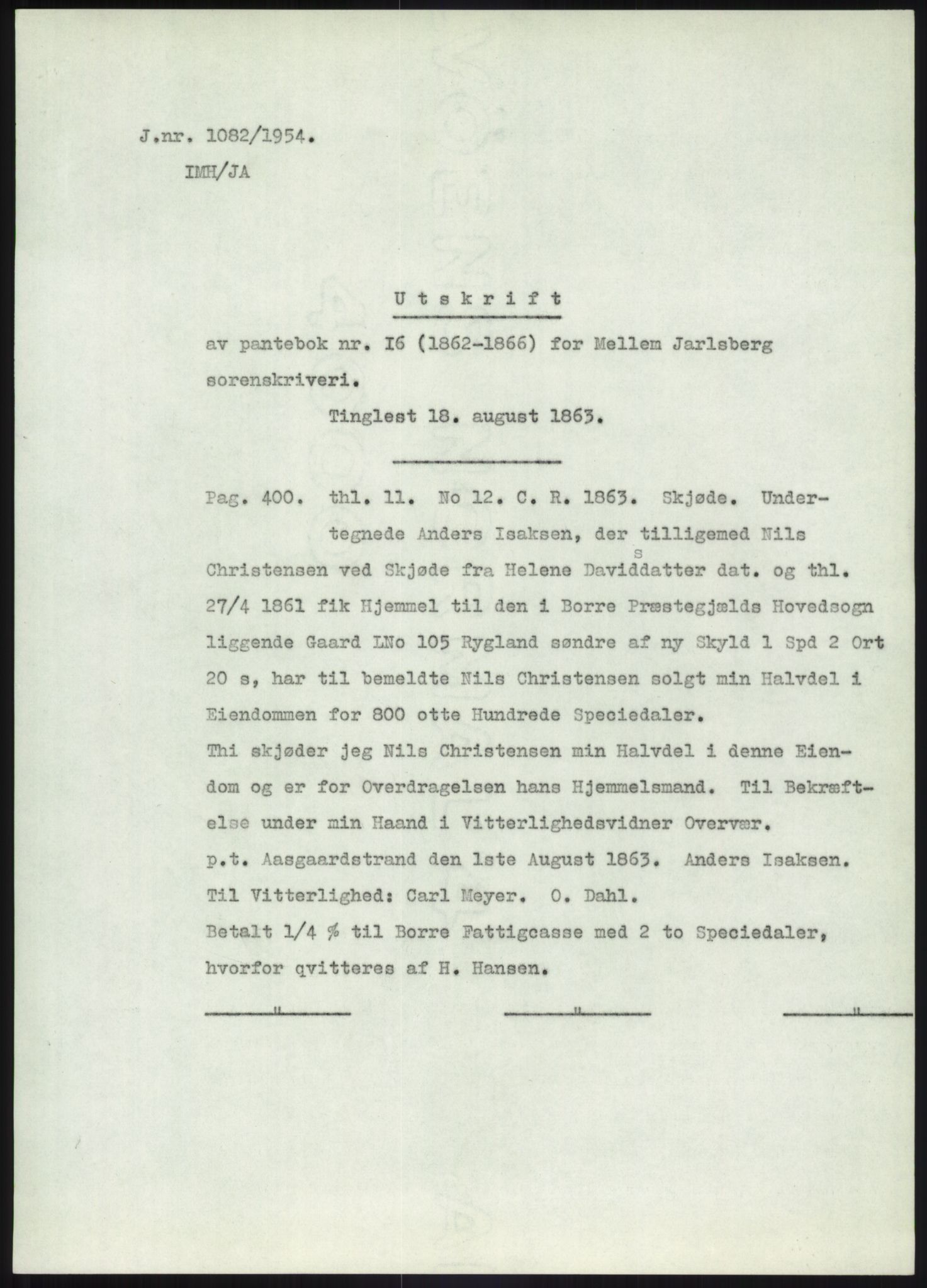 Statsarkivet i Kongsberg, SAKO/A-0001, 1954-1955, p. 101