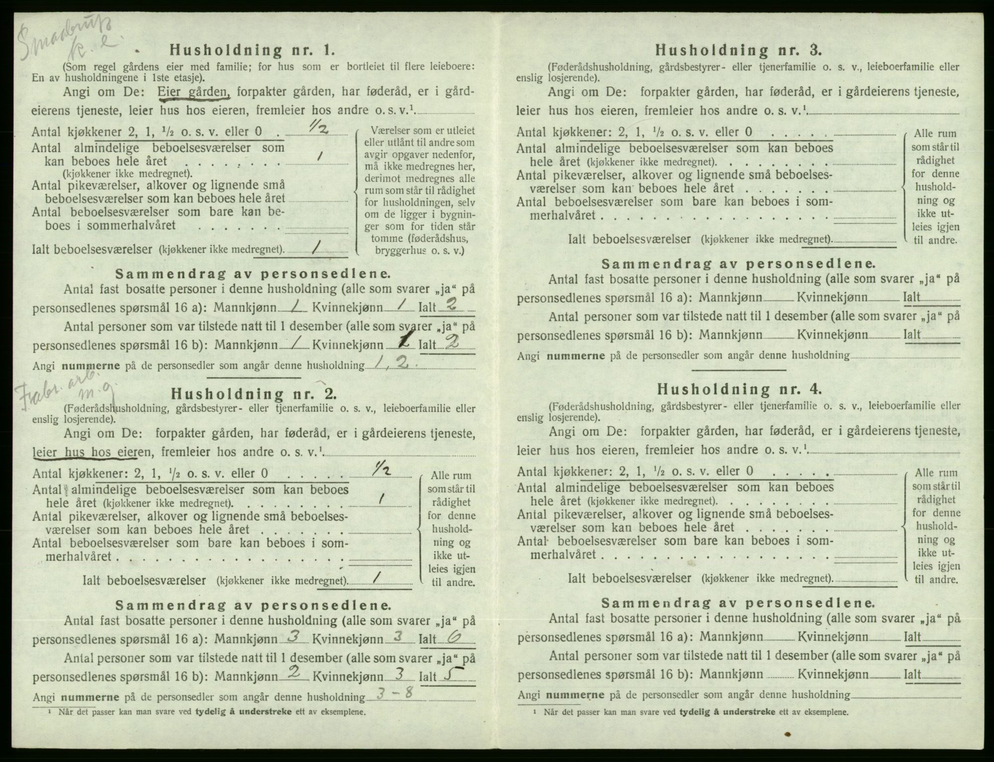 SAB, 1920 census for Ølen, 1920, p. 544