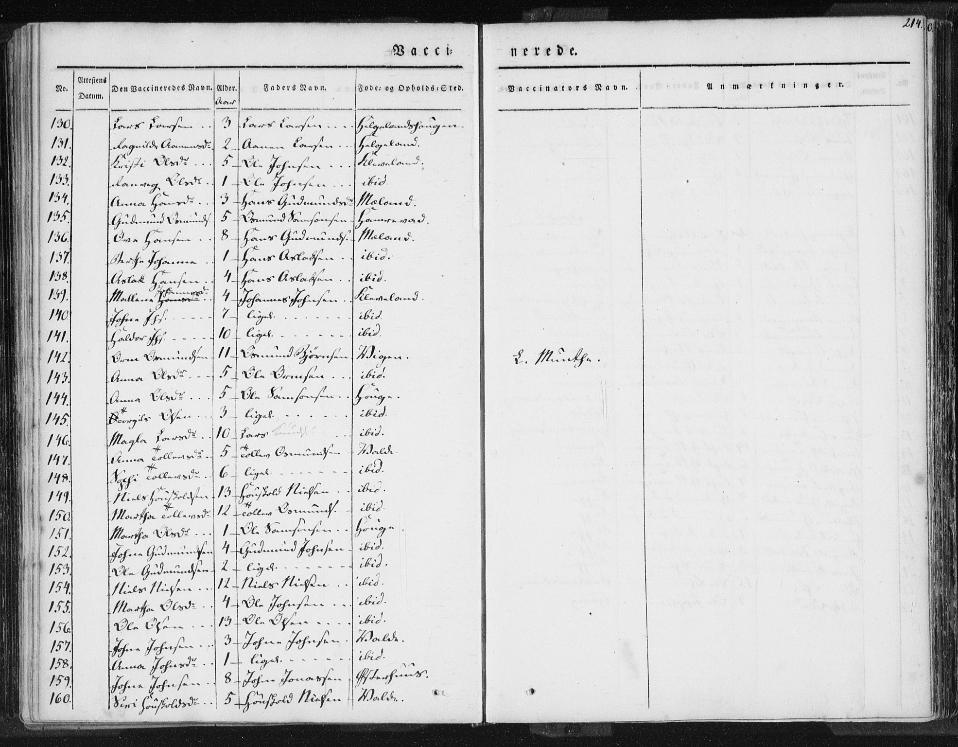 Hjelmeland sokneprestkontor, AV/SAST-A-101843/01/IV/L0006: Parish register (official) no. A 6, 1834-1845, p. 214