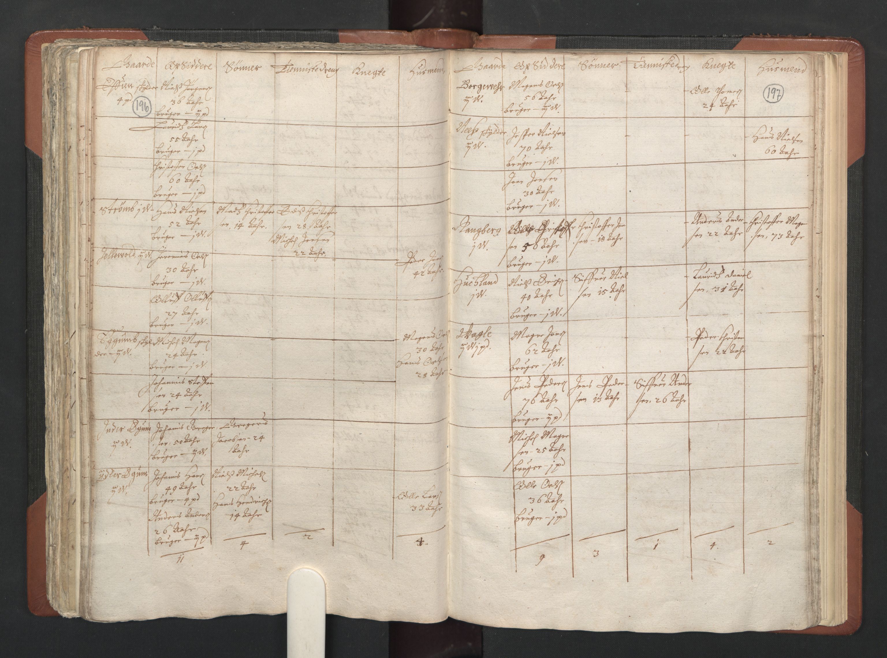 RA, Bailiff's Census 1664-1666, no. 20: Modern Nordland county, modern Troms county and modern Finnmark county, 1665, p. 196-197