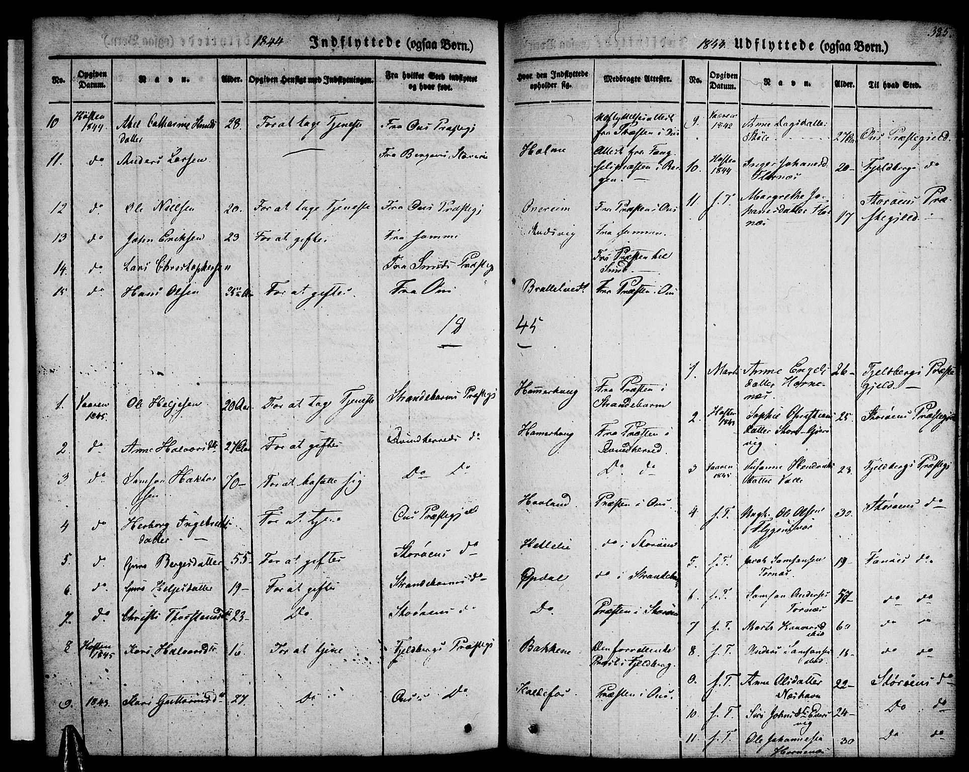 Tysnes sokneprestembete, AV/SAB-A-78601/H/Haa: Parish register (official) no. A 9, 1837-1848, p. 385