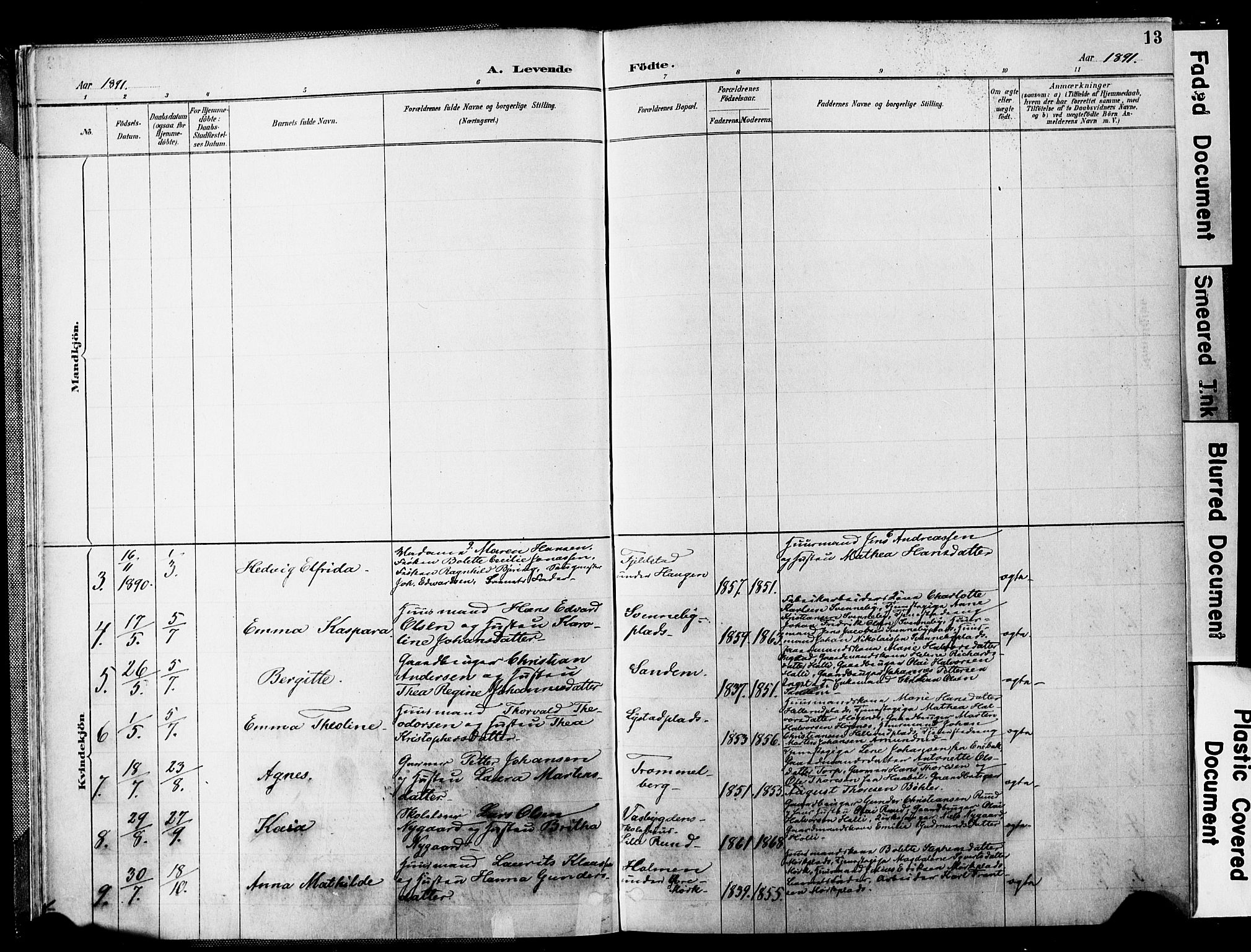 Spydeberg prestekontor Kirkebøker, AV/SAO-A-10924/F/Fb/L0001: Parish register (official) no. II 1, 1886-1907, p. 13