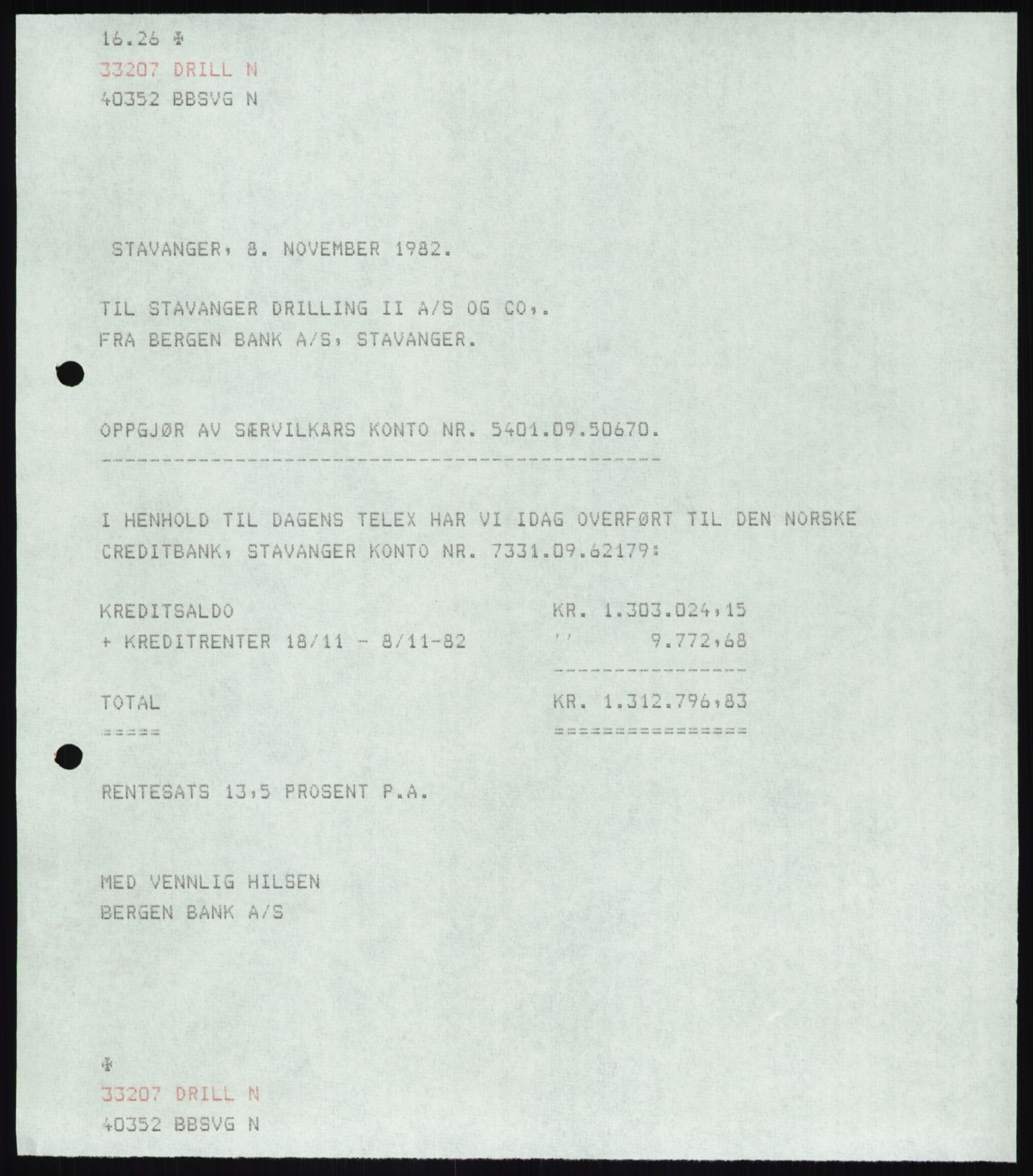 Pa 1503 - Stavanger Drilling AS, AV/SAST-A-101906/Da/L0015: Alexander L. Kielland - Saks- og korrespondansearkiv, 1979-1989, p. 447