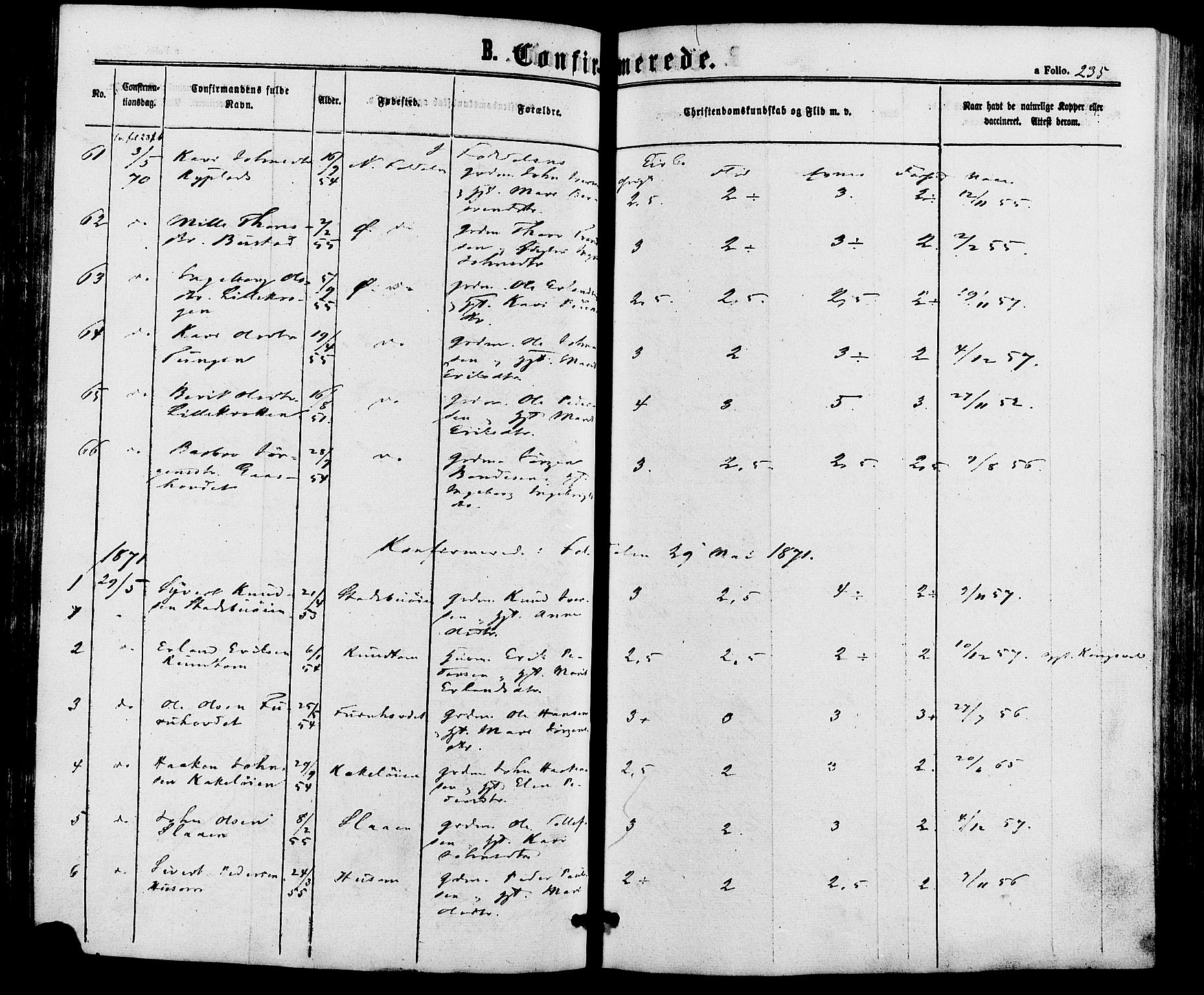 Alvdal prestekontor, AV/SAH-PREST-060/H/Ha/Haa/L0001: Parish register (official) no. 1, 1863-1882, p. 235