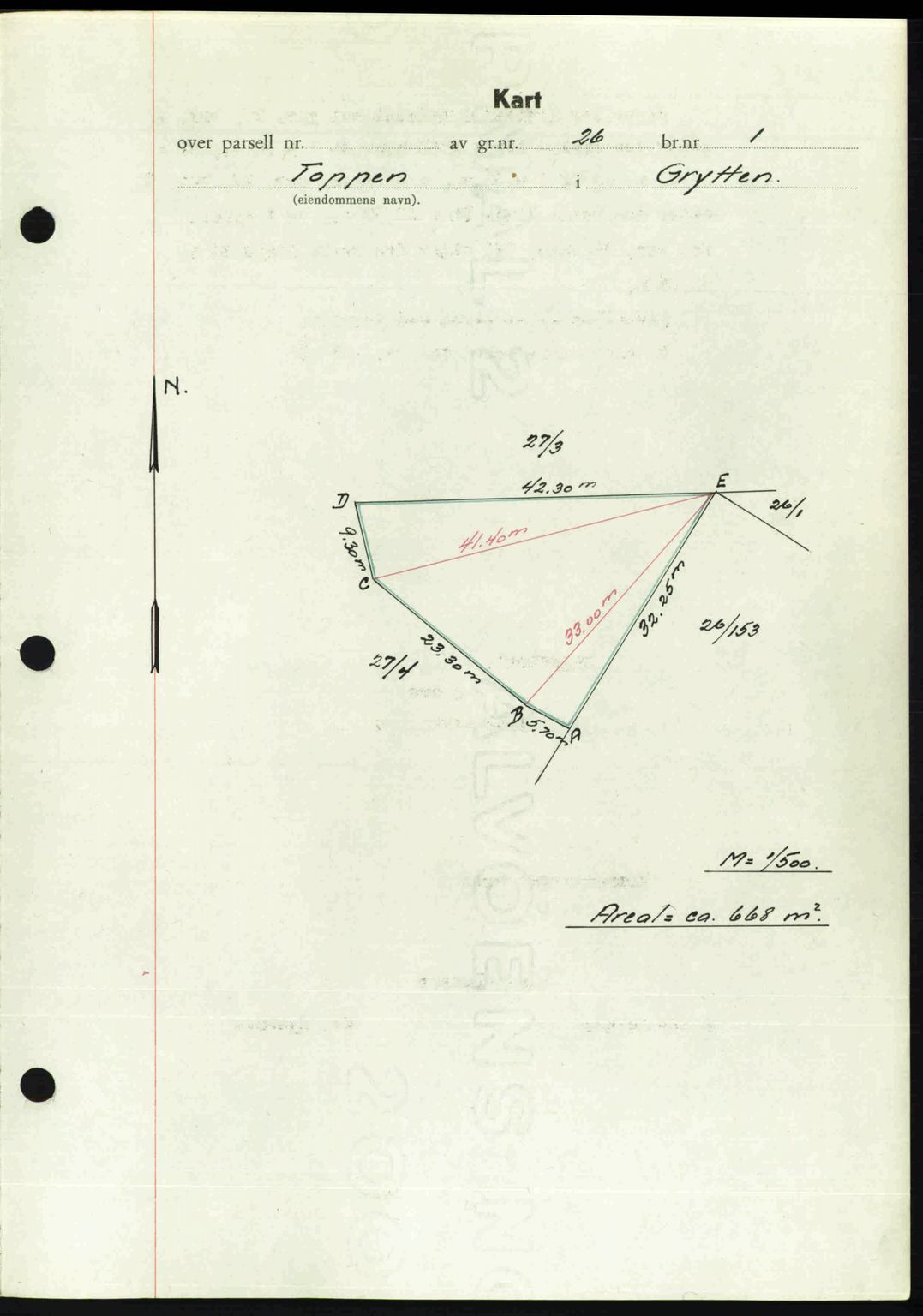 Romsdal sorenskriveri, AV/SAT-A-4149/1/2/2C: Mortgage book no. A22, 1947-1947, Diary no: : 651/1947