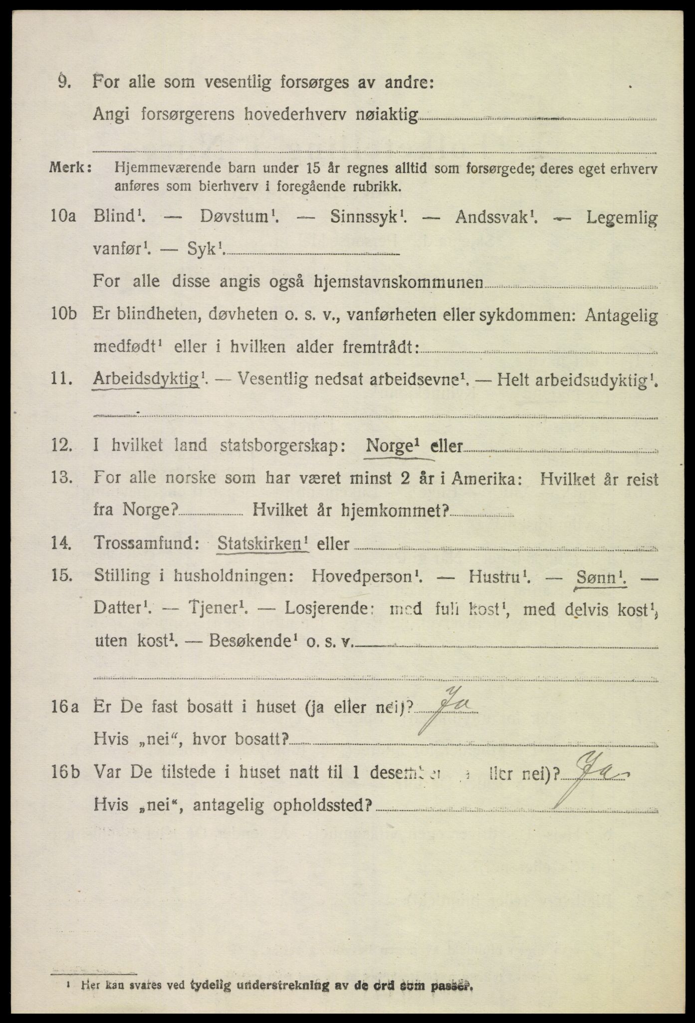 SAH, 1920 census for Vardal, 1920, p. 2642