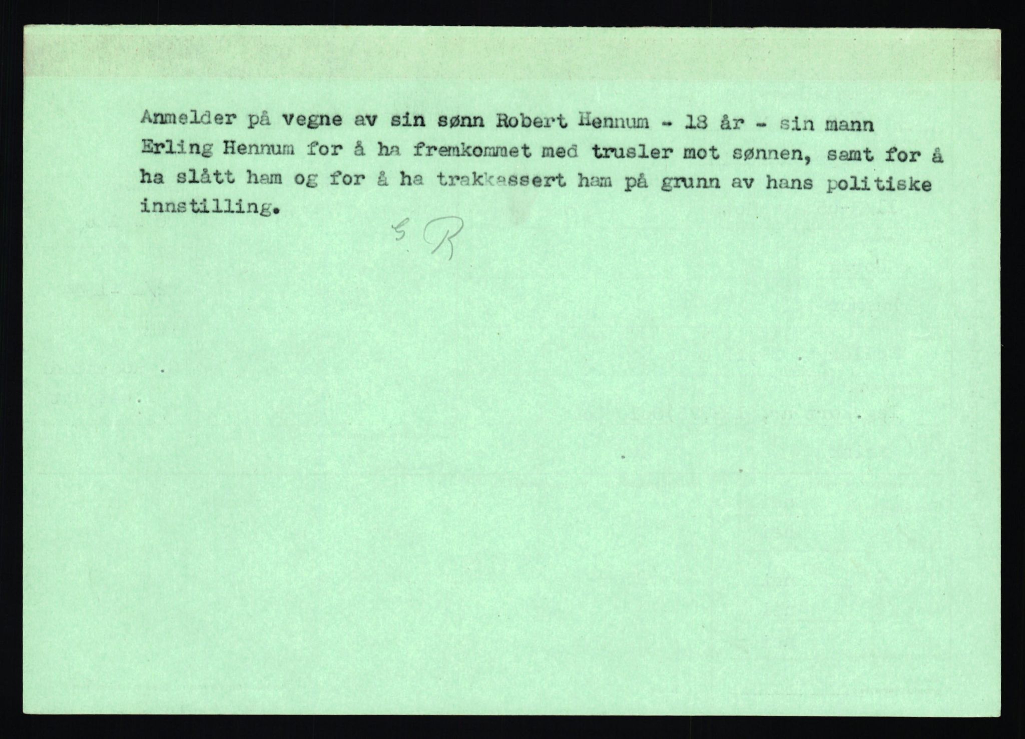 Statspolitiet - Hovedkontoret / Osloavdelingen, AV/RA-S-1329/C/Ca/L0006: Hanche - Hokstvedt, 1943-1945, p. 3600