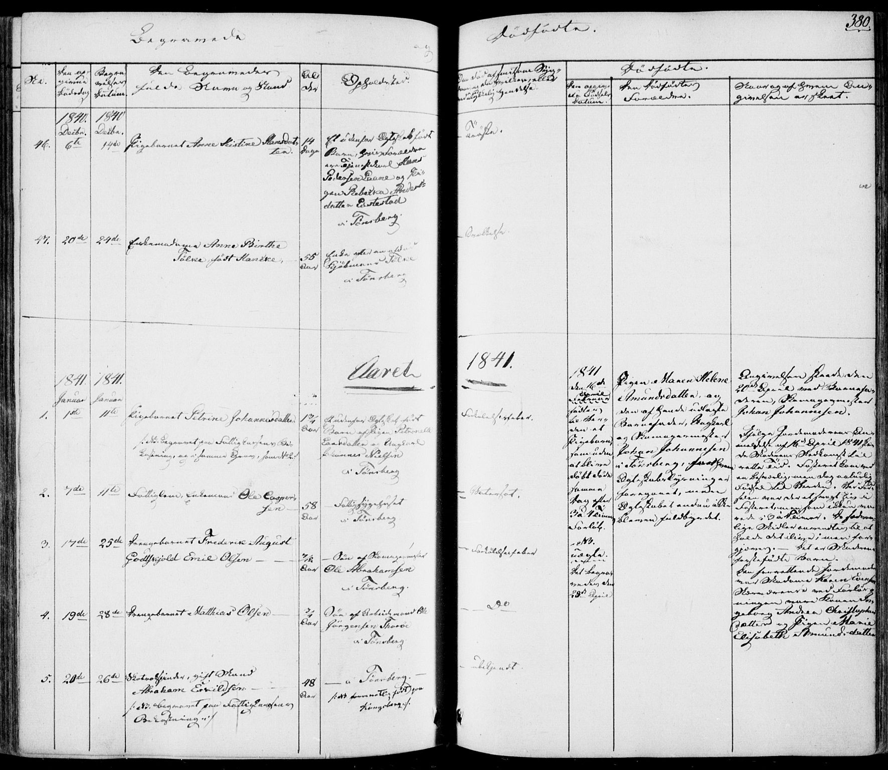 Tønsberg kirkebøker, AV/SAKO-A-330/F/Fa/L0006: Parish register (official) no. I 6, 1836-1844, p. 380