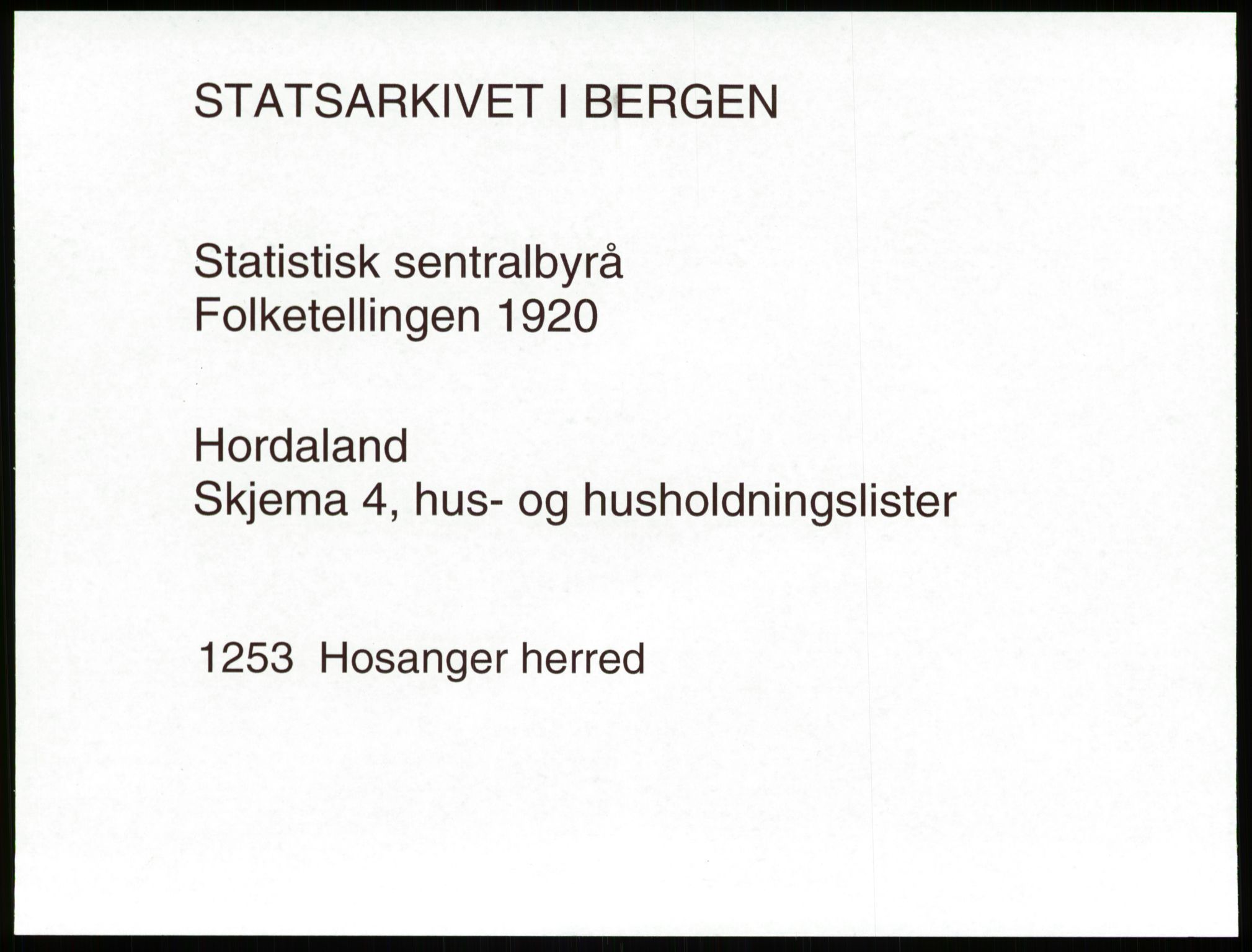 SAB, 1920 census for Hosanger, 1920, p. 55