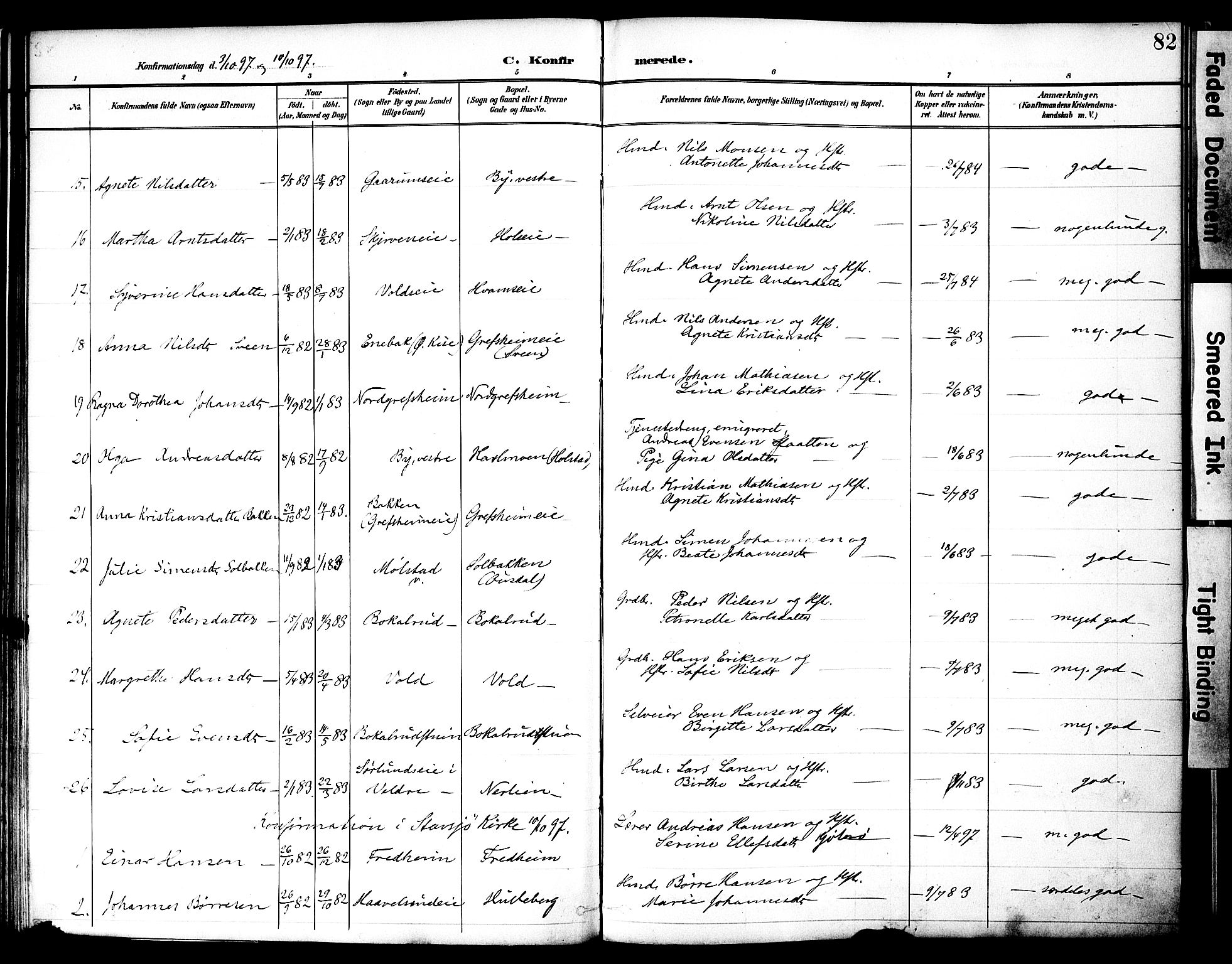 Nes prestekontor, Hedmark, SAH/PREST-020/K/Ka/L0010: Parish register (official) no. 10, 1887-1905, p. 82