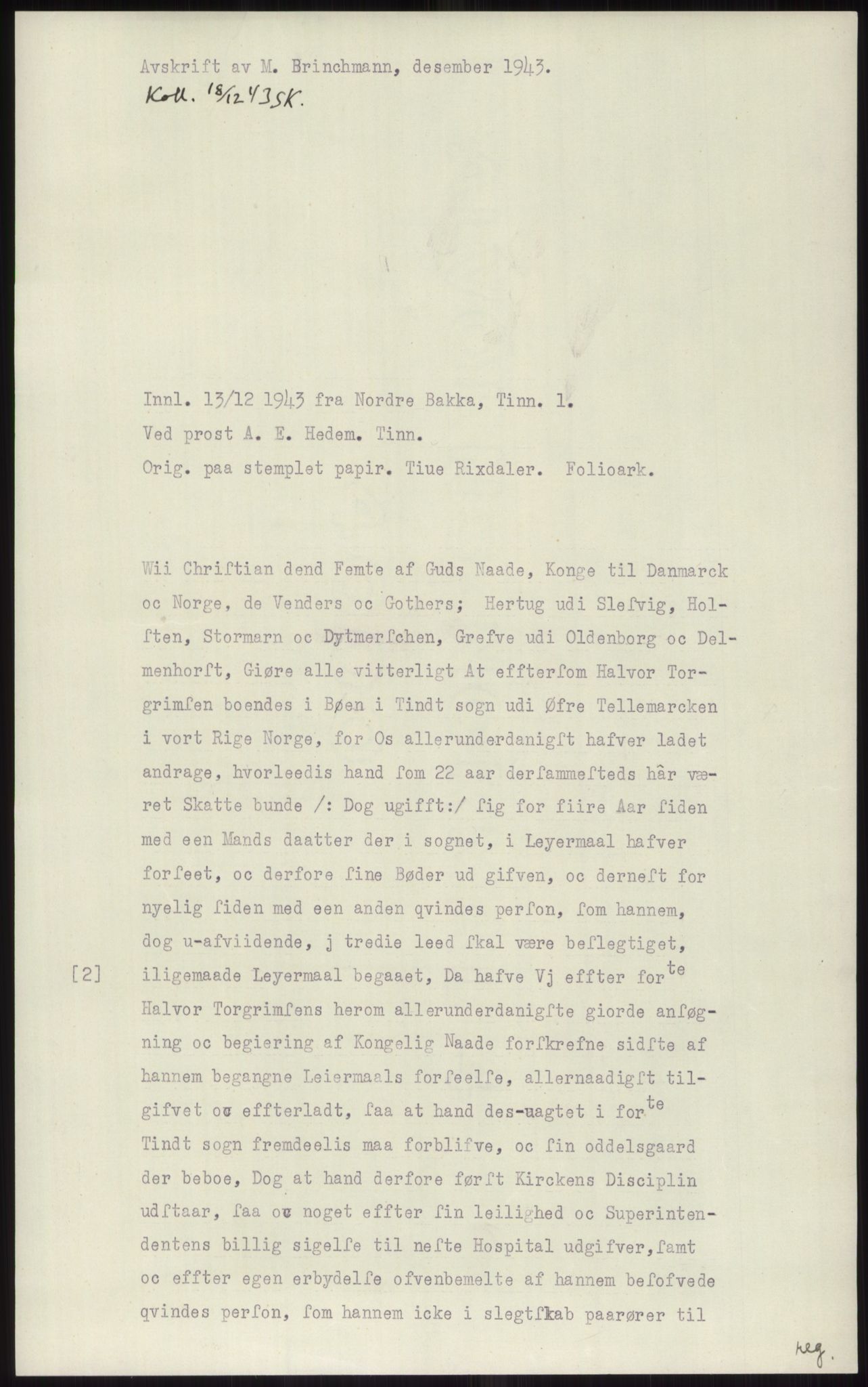 Samlinger til kildeutgivelse, Diplomavskriftsamlingen, AV/RA-EA-4053/H/Ha, p. 1339