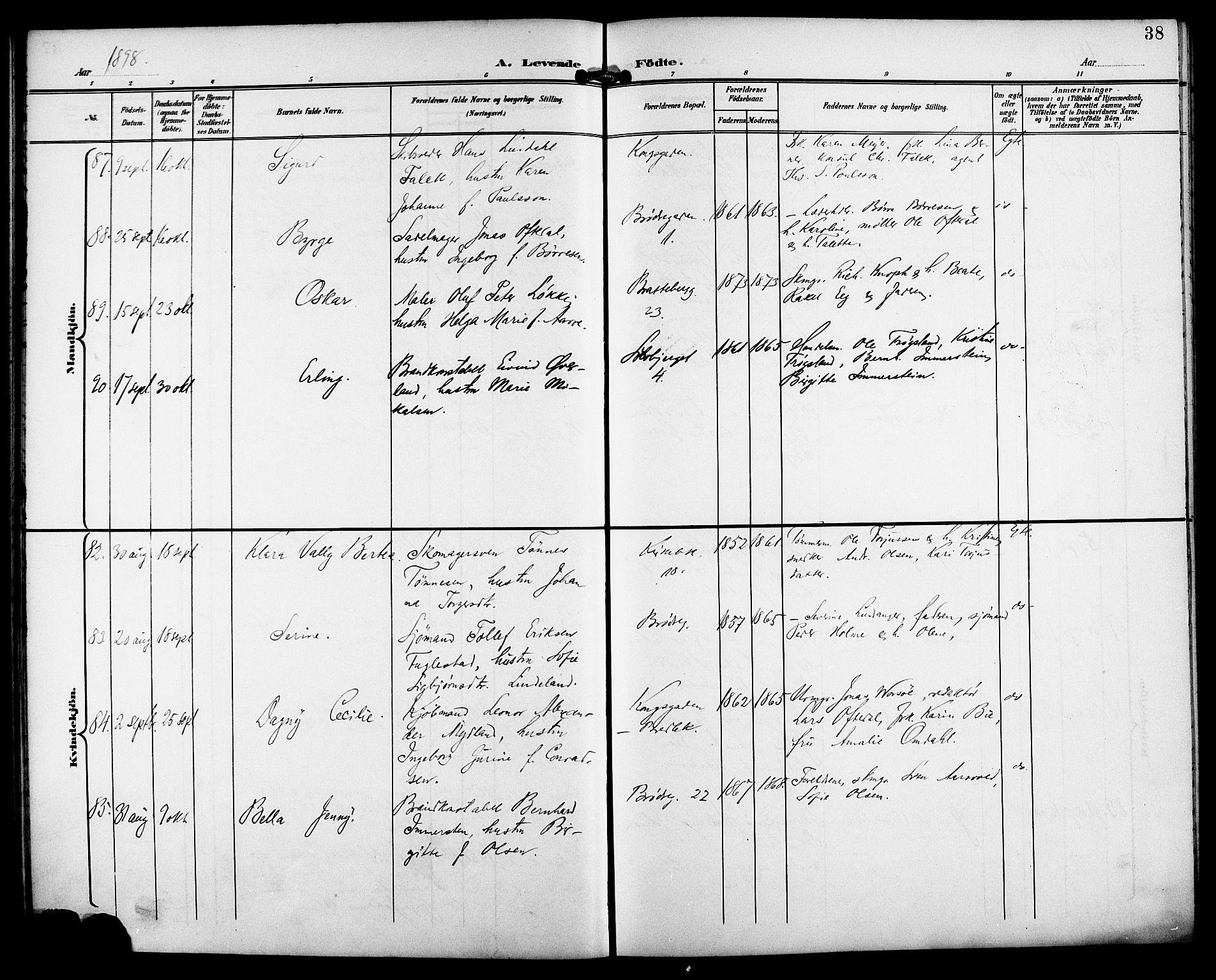 St. Petri sokneprestkontor, AV/SAST-A-101813/001/30/30BB/L0008: Parish register (copy) no. B 8, 1897-1905, p. 38