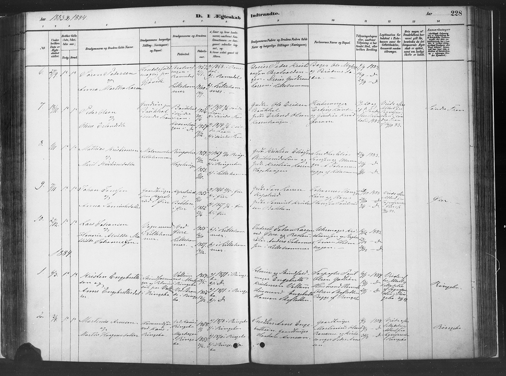 Fåberg prestekontor, AV/SAH-PREST-086/H/Ha/Haa/L0010: Parish register (official) no. 10, 1879-1900, p. 228