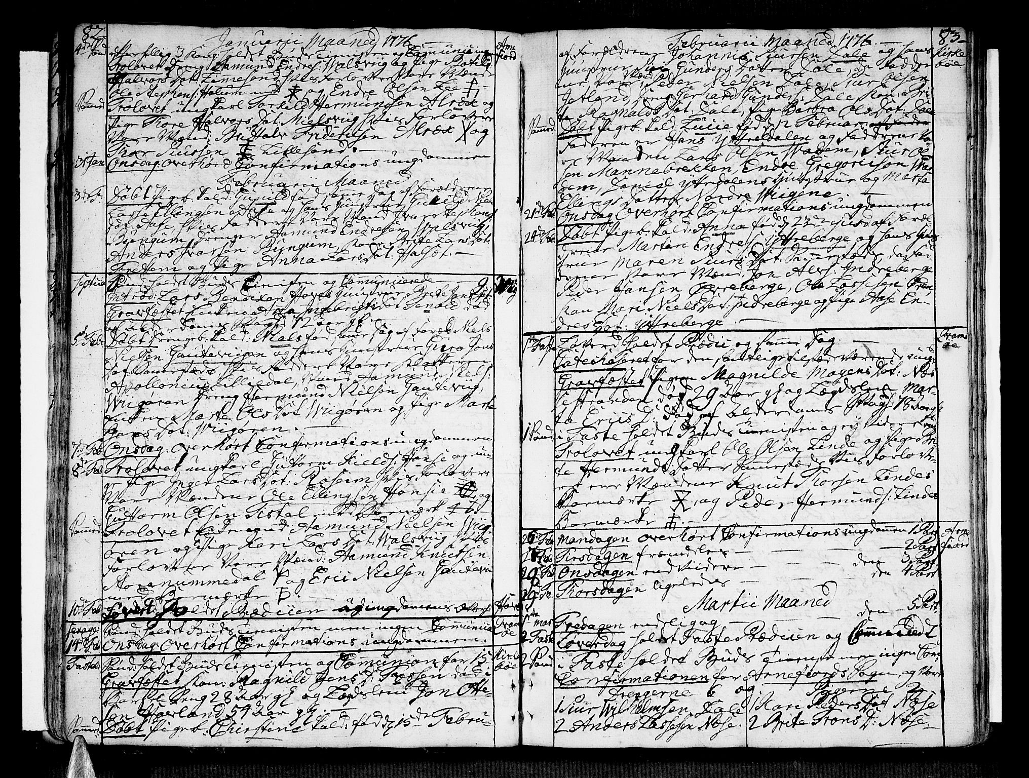 Vik sokneprestembete, AV/SAB-A-81501/H/Haa/Haaa/L0004: Parish register (official) no. A 4, 1772-1783, p. 82-83