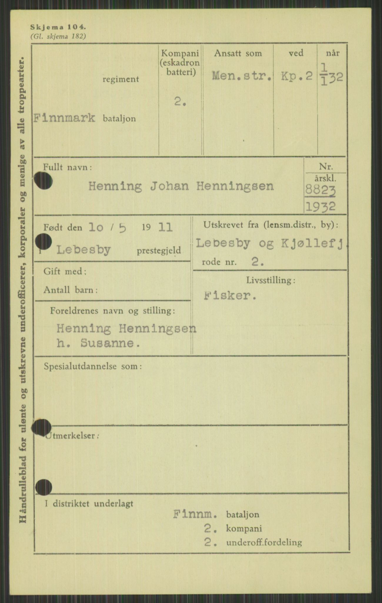 Forsvaret, Varanger bataljon, AV/RA-RAFA-2258/1/D/L0440: Rulleblad for fødte 1892-1912, 1892-1912, p. 1225