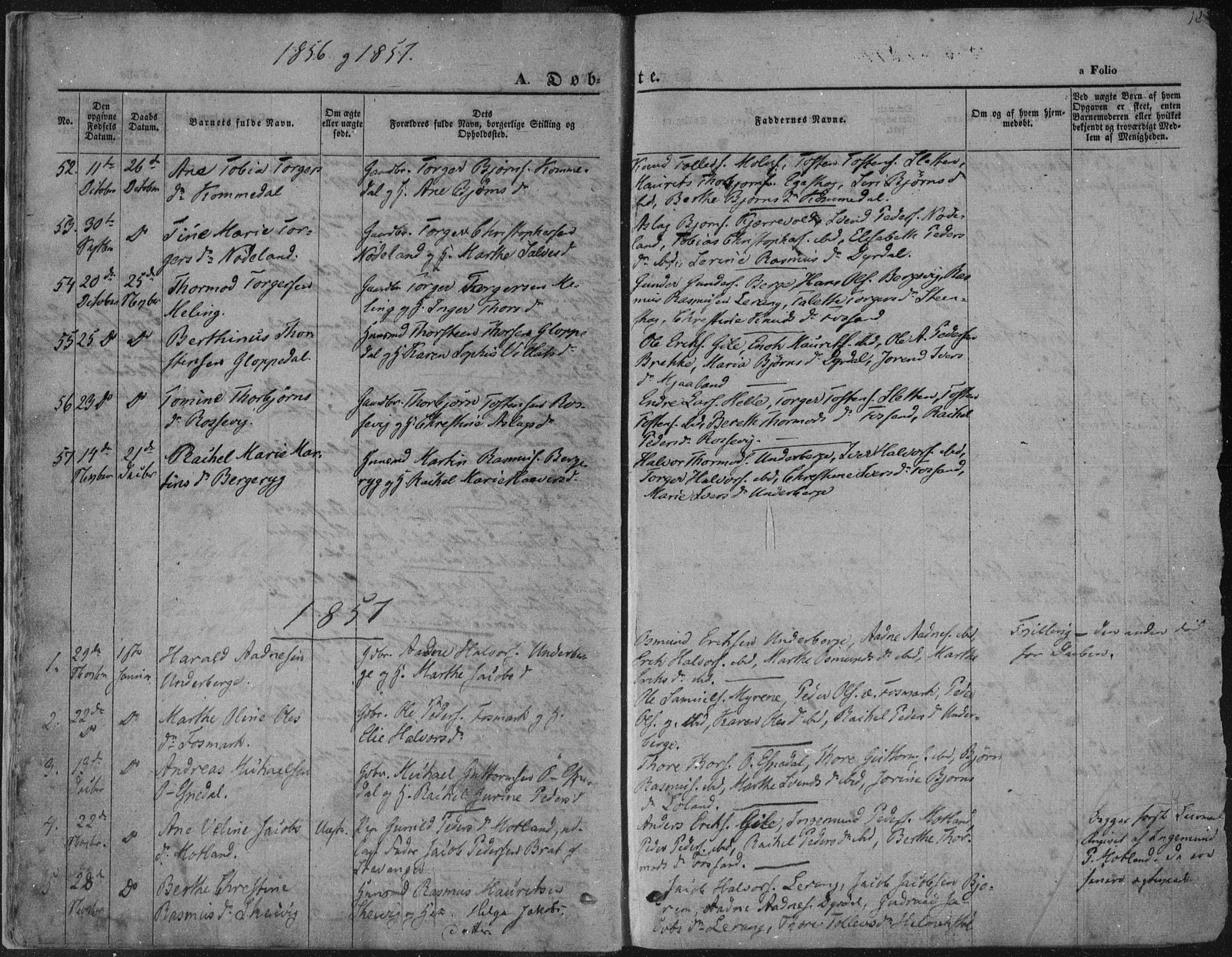 Høgsfjord sokneprestkontor, AV/SAST-A-101624/H/Ha/Haa/L0001: Parish register (official) no. A 1, 1854-1875, p. 10