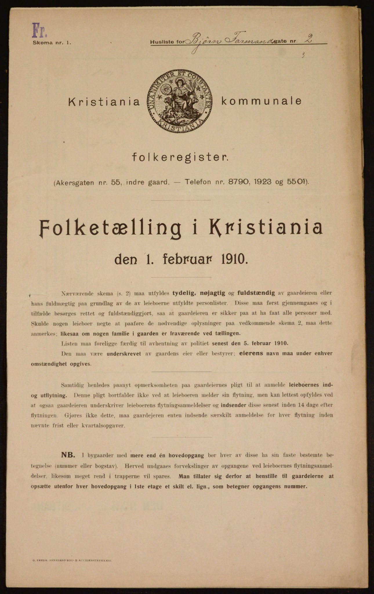 OBA, Municipal Census 1910 for Kristiania, 1910, p. 6378