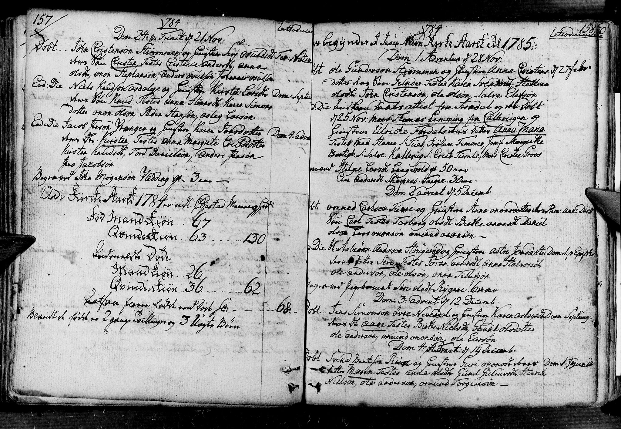 Øyestad sokneprestkontor, AV/SAK-1111-0049/F/Fa/L0008: Parish register (official) no. A 8, 1777-1804, p. 157-158