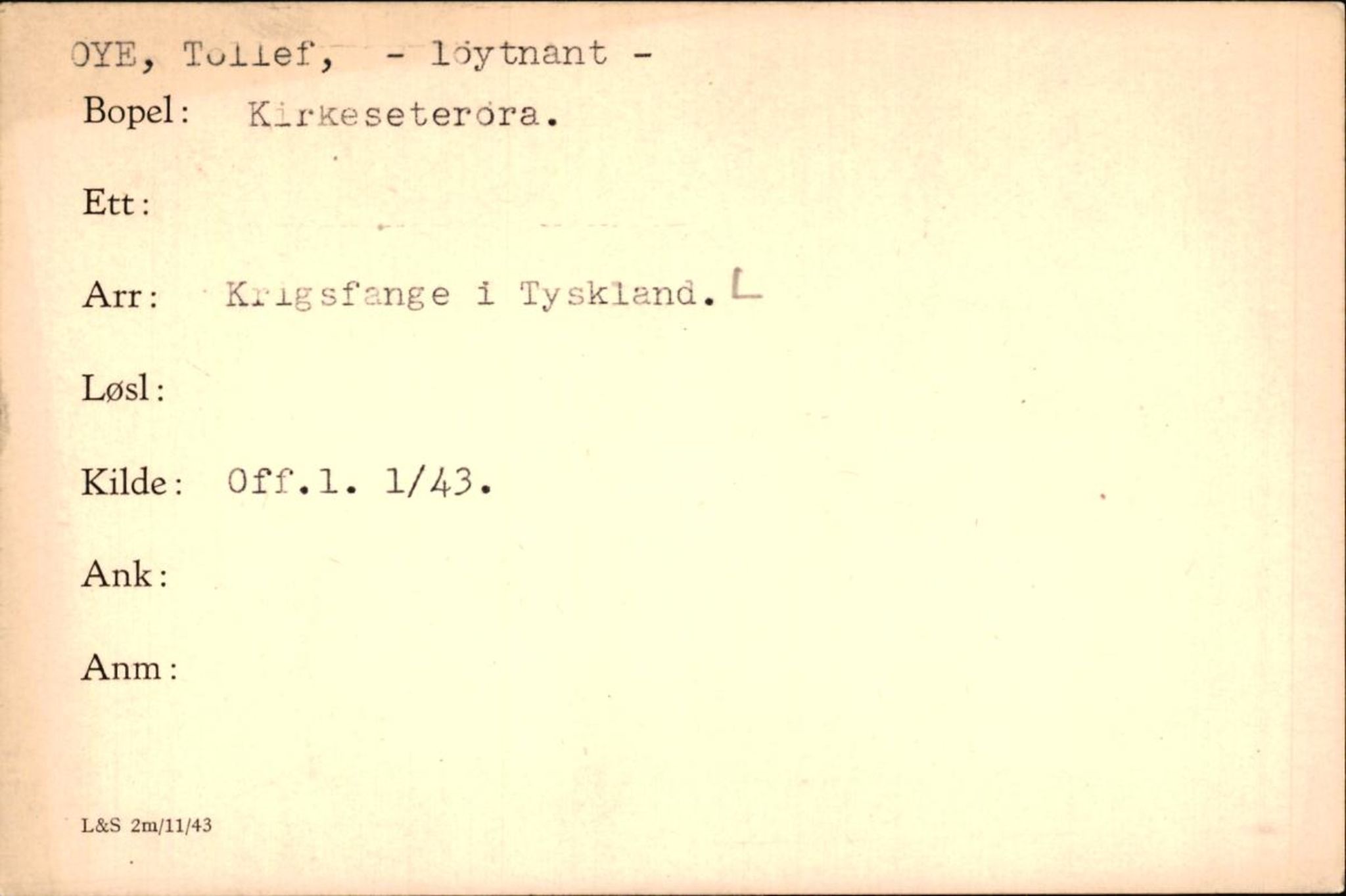 Forsvaret, Forsvarets krigshistoriske avdeling, AV/RA-RAFA-2017/Y/Yf/L0200: II-C-11-2102  -  Norske krigsfanger i Tyskland, 1940-1945, p. 1167