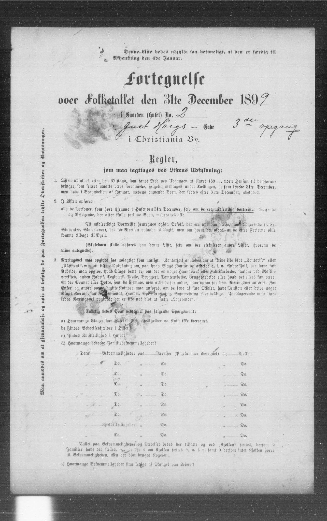 OBA, Municipal Census 1899 for Kristiania, 1899, p. 6219