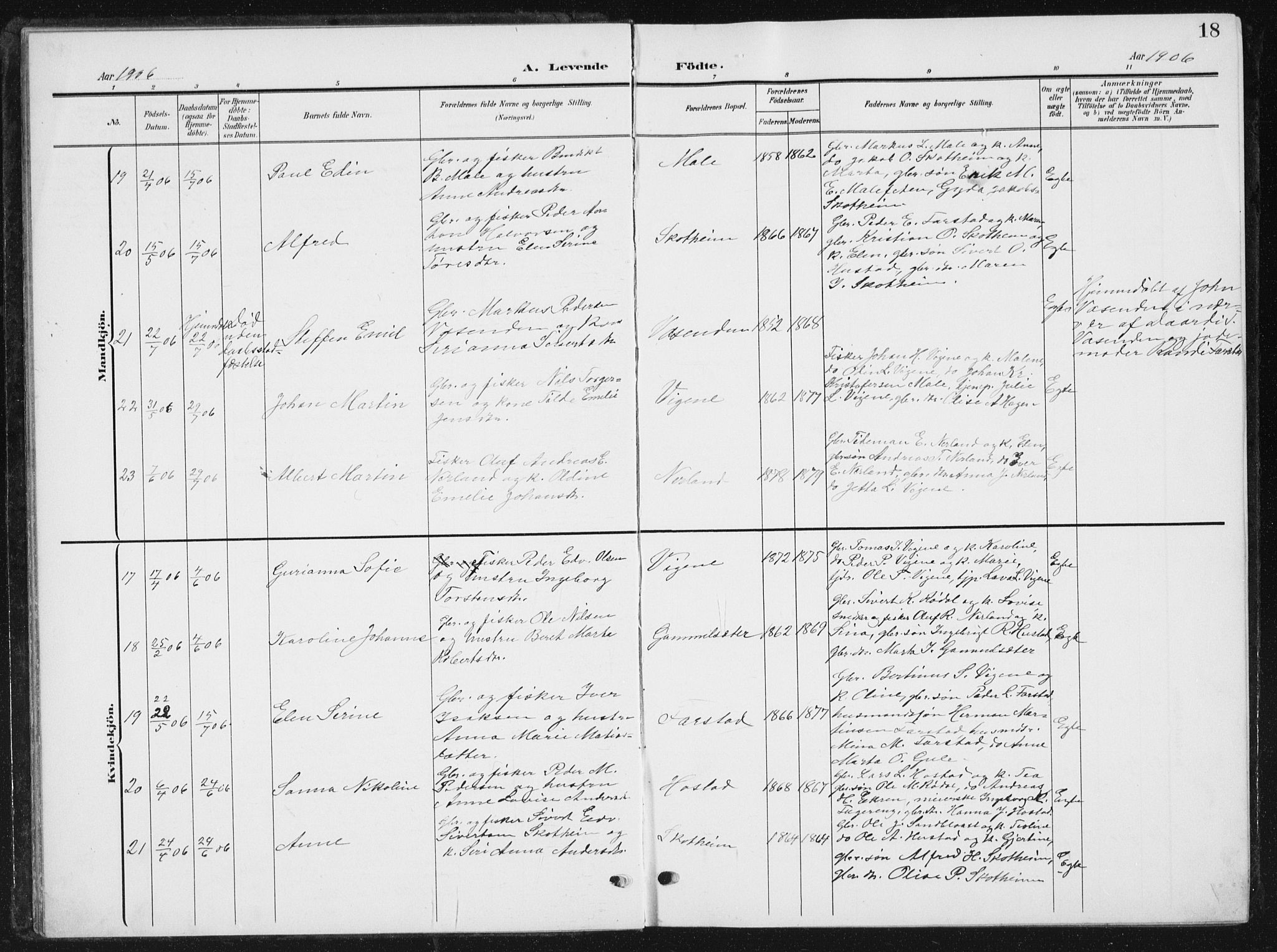 Ministerialprotokoller, klokkerbøker og fødselsregistre - Møre og Romsdal, AV/SAT-A-1454/567/L0784: Parish register (copy) no. 567C04, 1903-1938, p. 18