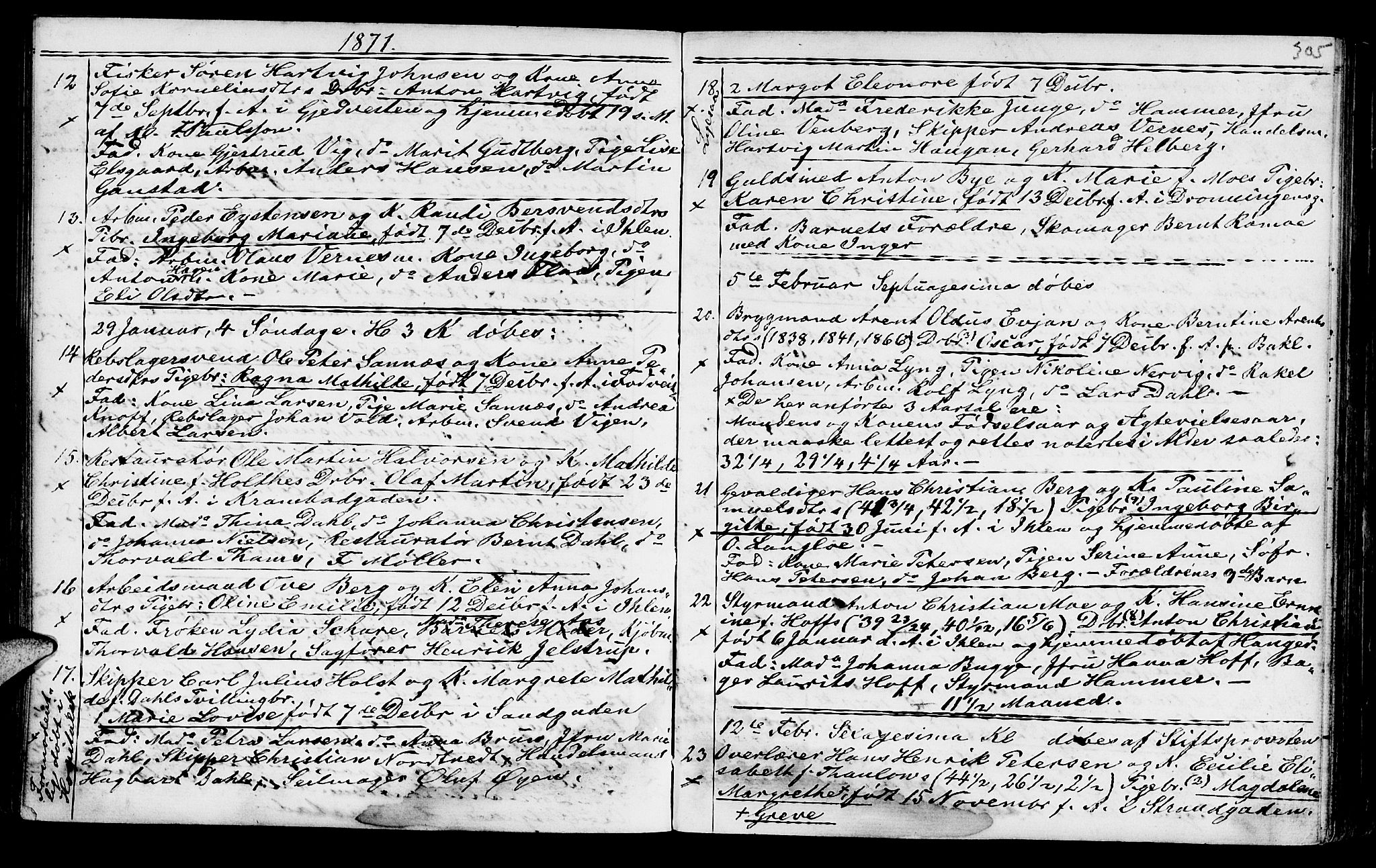 Ministerialprotokoller, klokkerbøker og fødselsregistre - Sør-Trøndelag, SAT/A-1456/602/L0140: Parish register (copy) no. 602C08, 1864-1872, p. 304-305